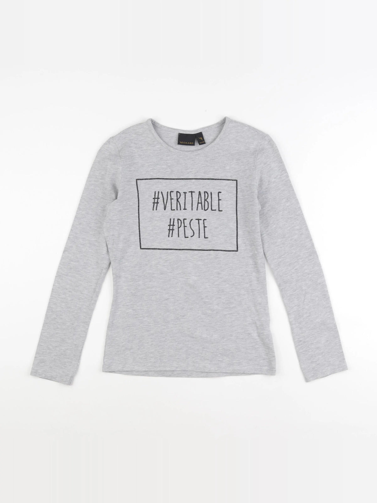 Beckaro - tee-shirt gris - 11 ans