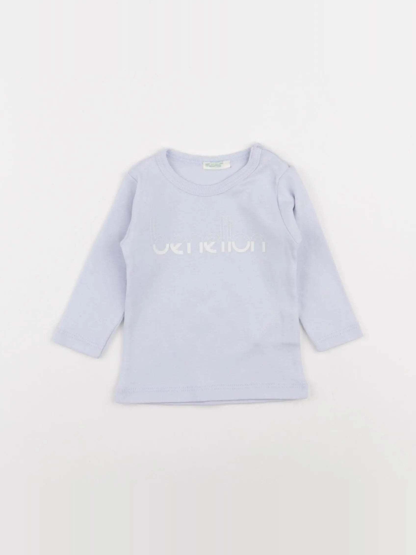 Benetton - tee-shirt bleu - 1/3 mois