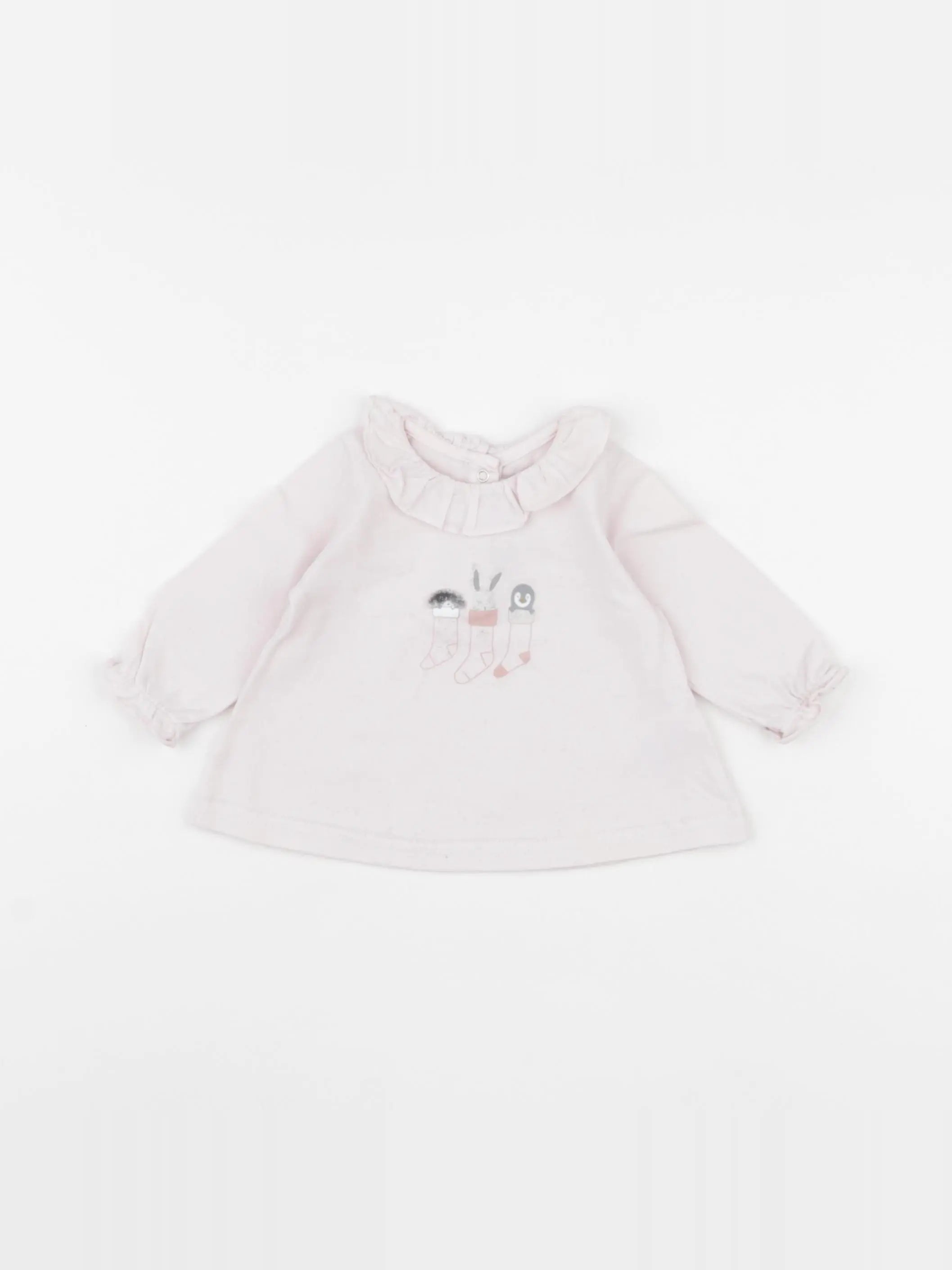 Tartine & Chocolat - tee-shirt rose - 3 mois