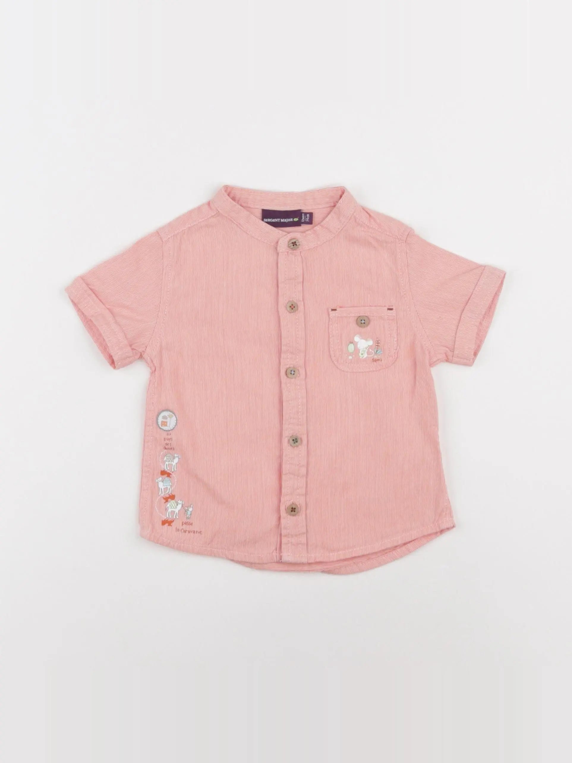 Sergent Major - chemise orange - 12 mois