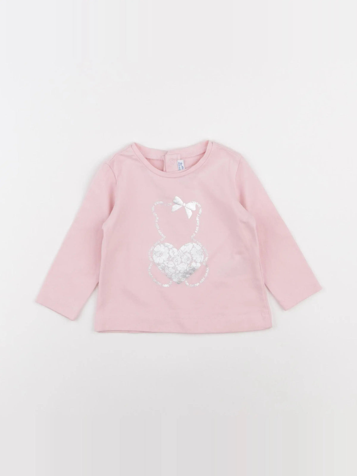 Mayoral - tee-shirt argent, rose - 6 mois