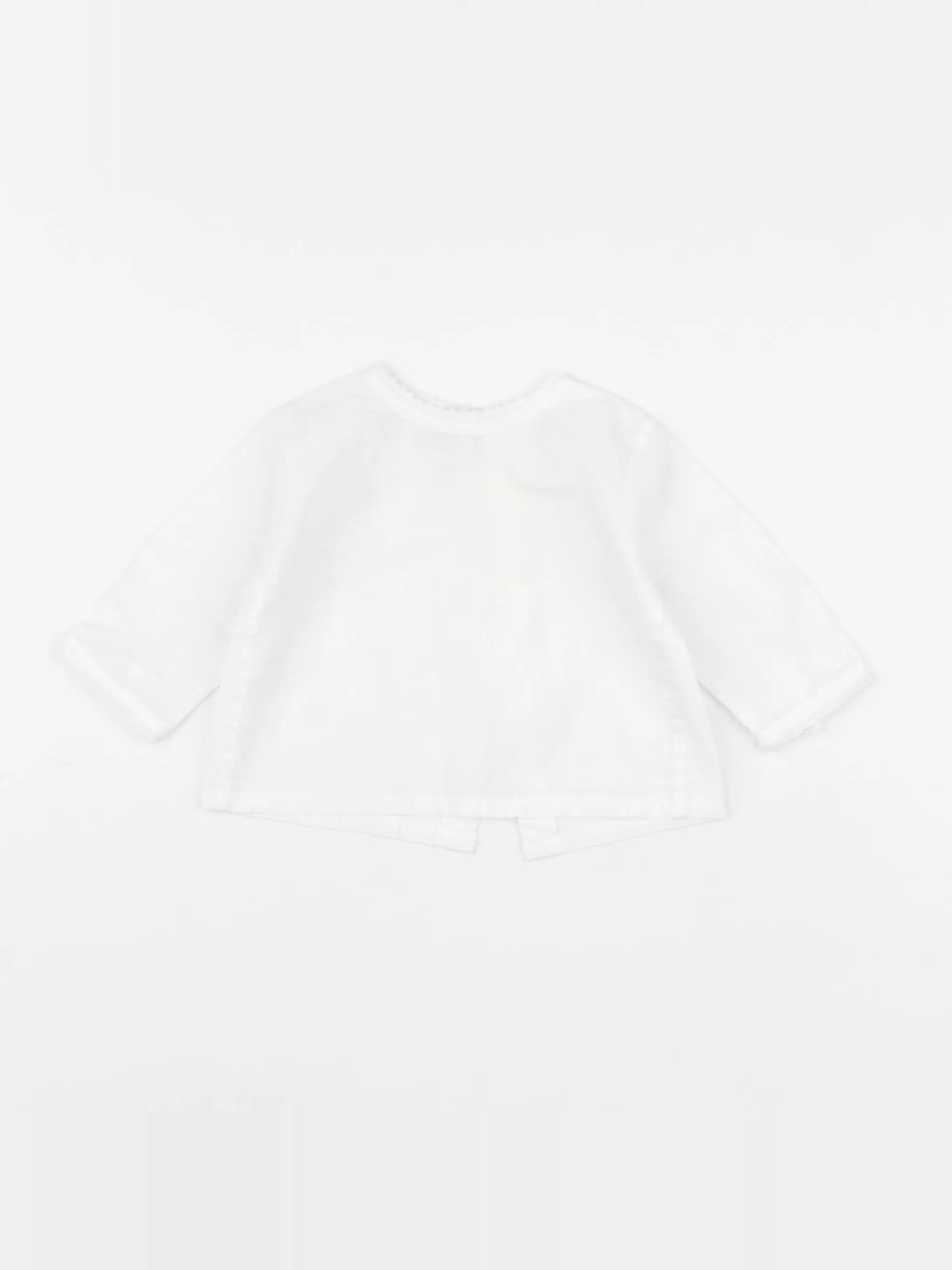 Bonnet à Pompon - blouse blanc - 6 mois