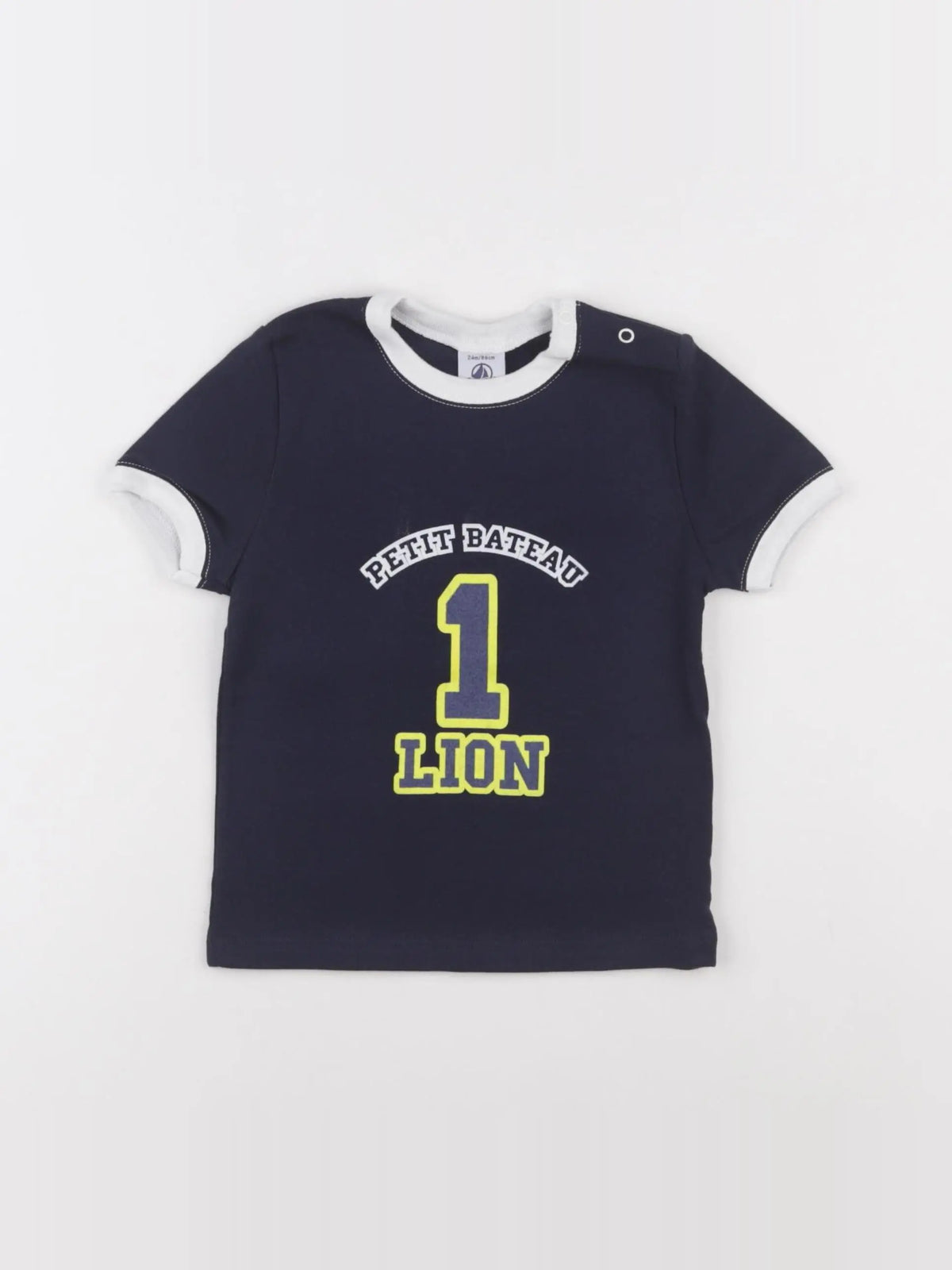 Petit Bateau - tee-shirt bleu - 24 mois