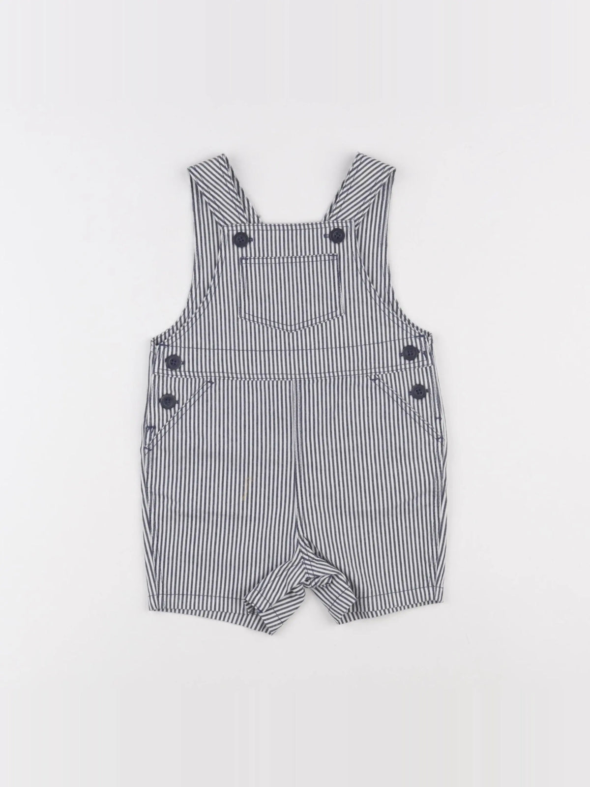 Petit Bateau - salopette blanc, bleu - 12 mois