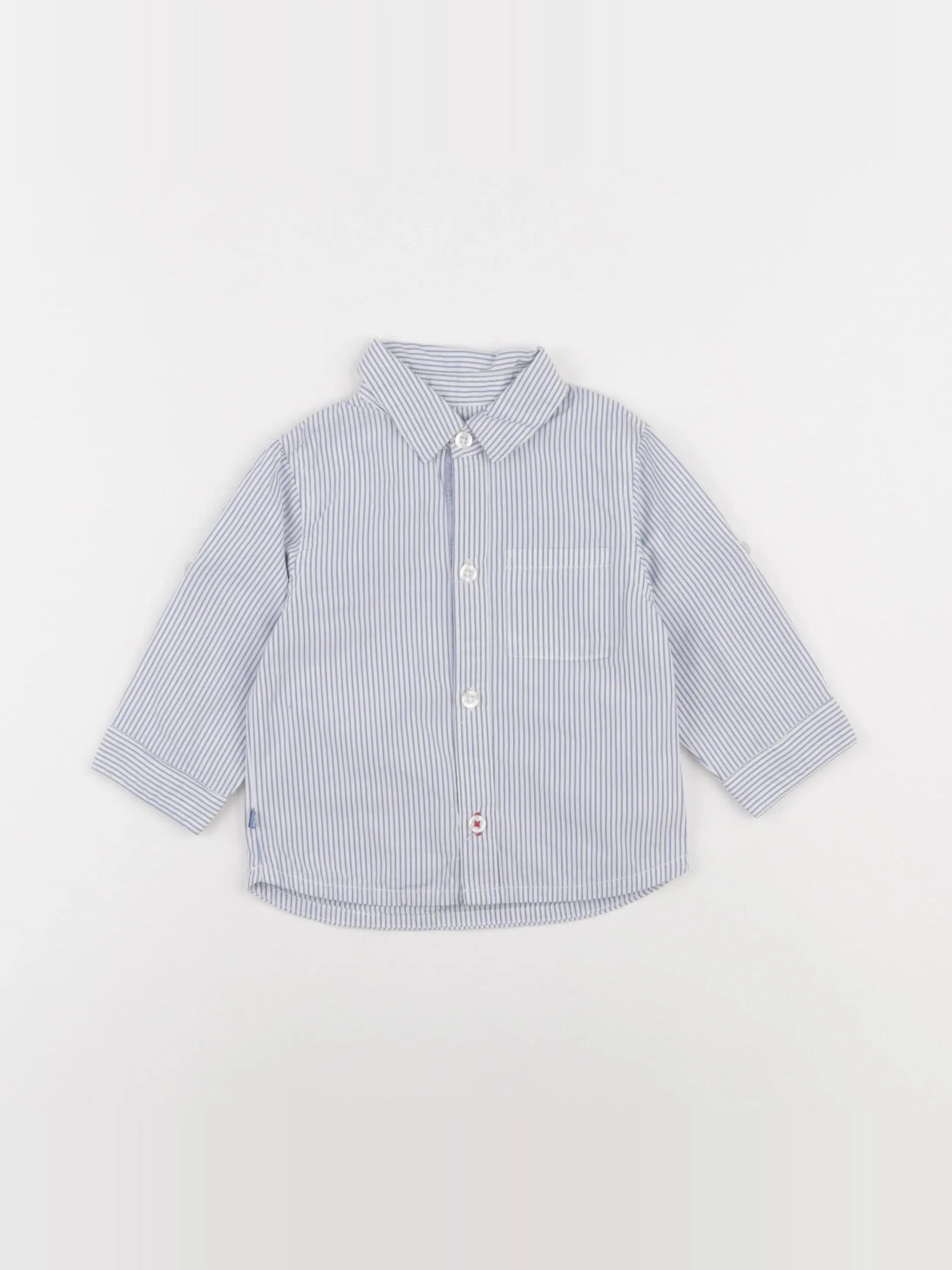 Obaïbi - chemise bleu - 6 mois