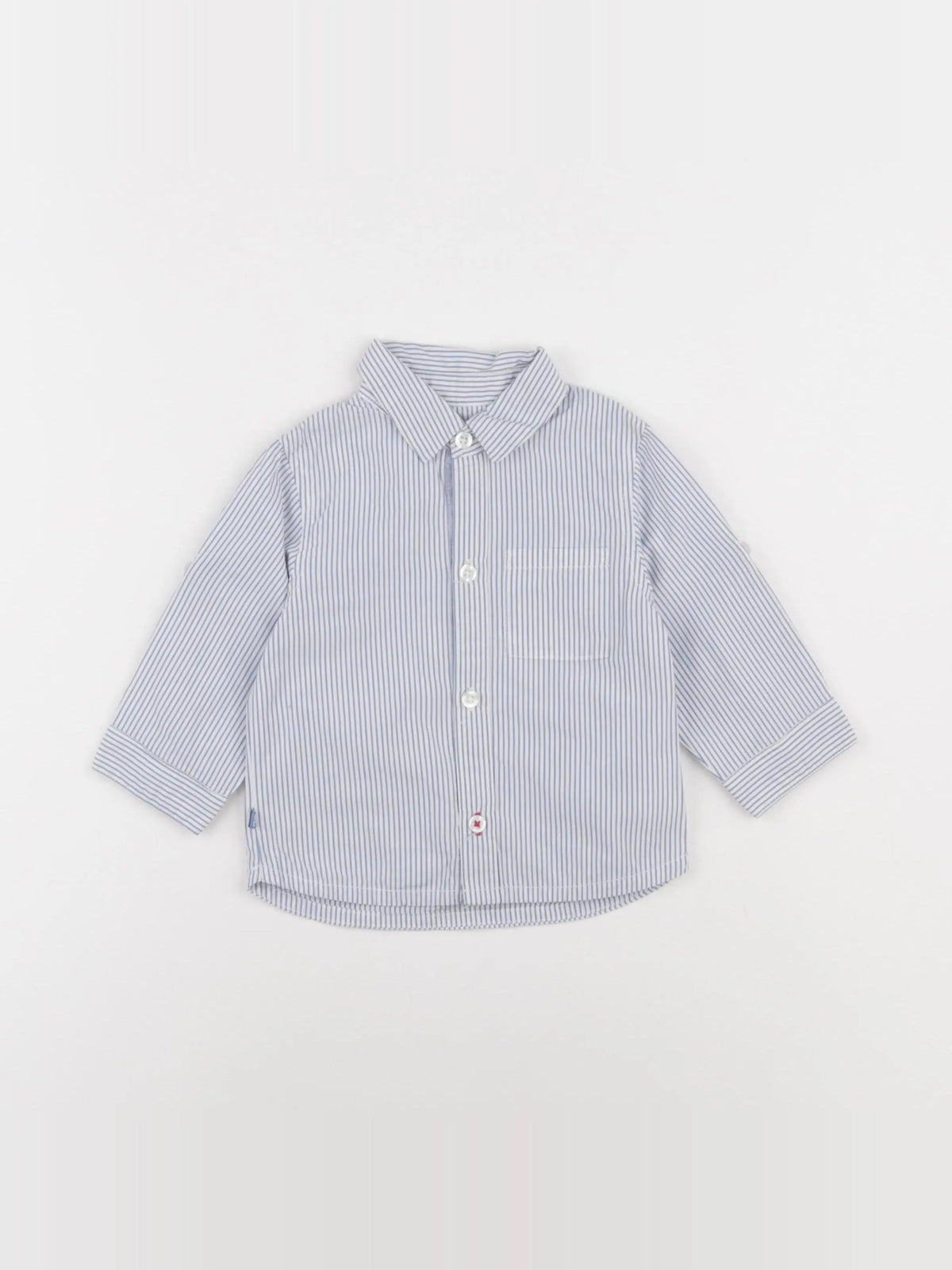Obaïbi - chemise bleu - 6 mois