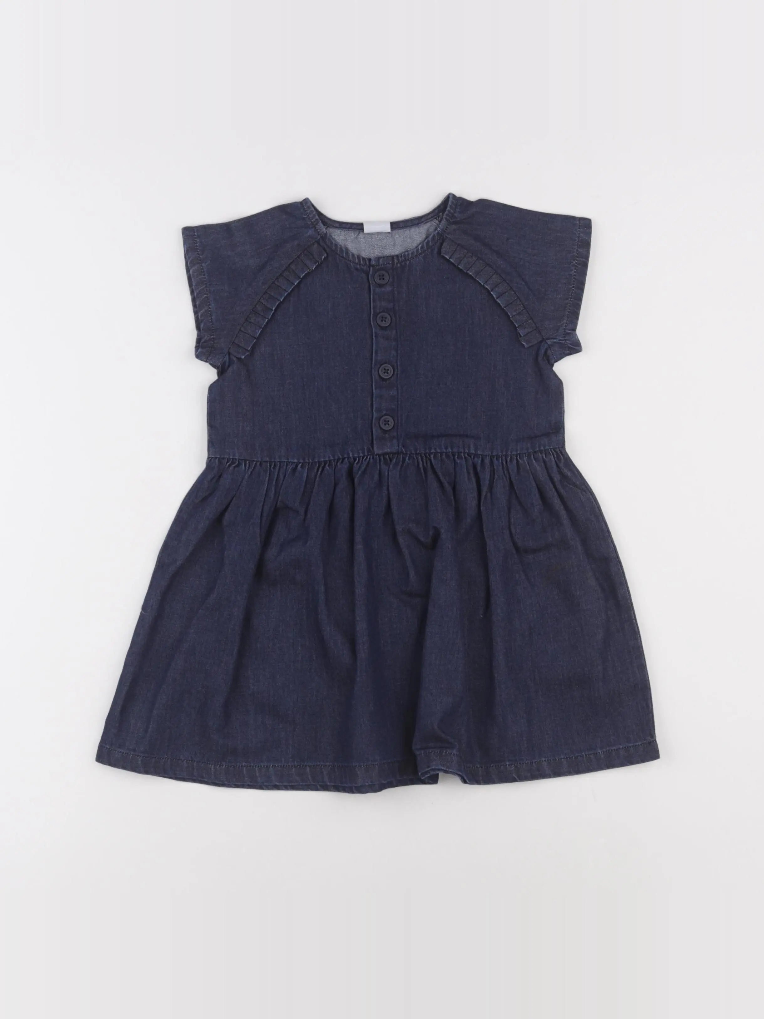 Petit Bateau - robe bleu - 24 mois