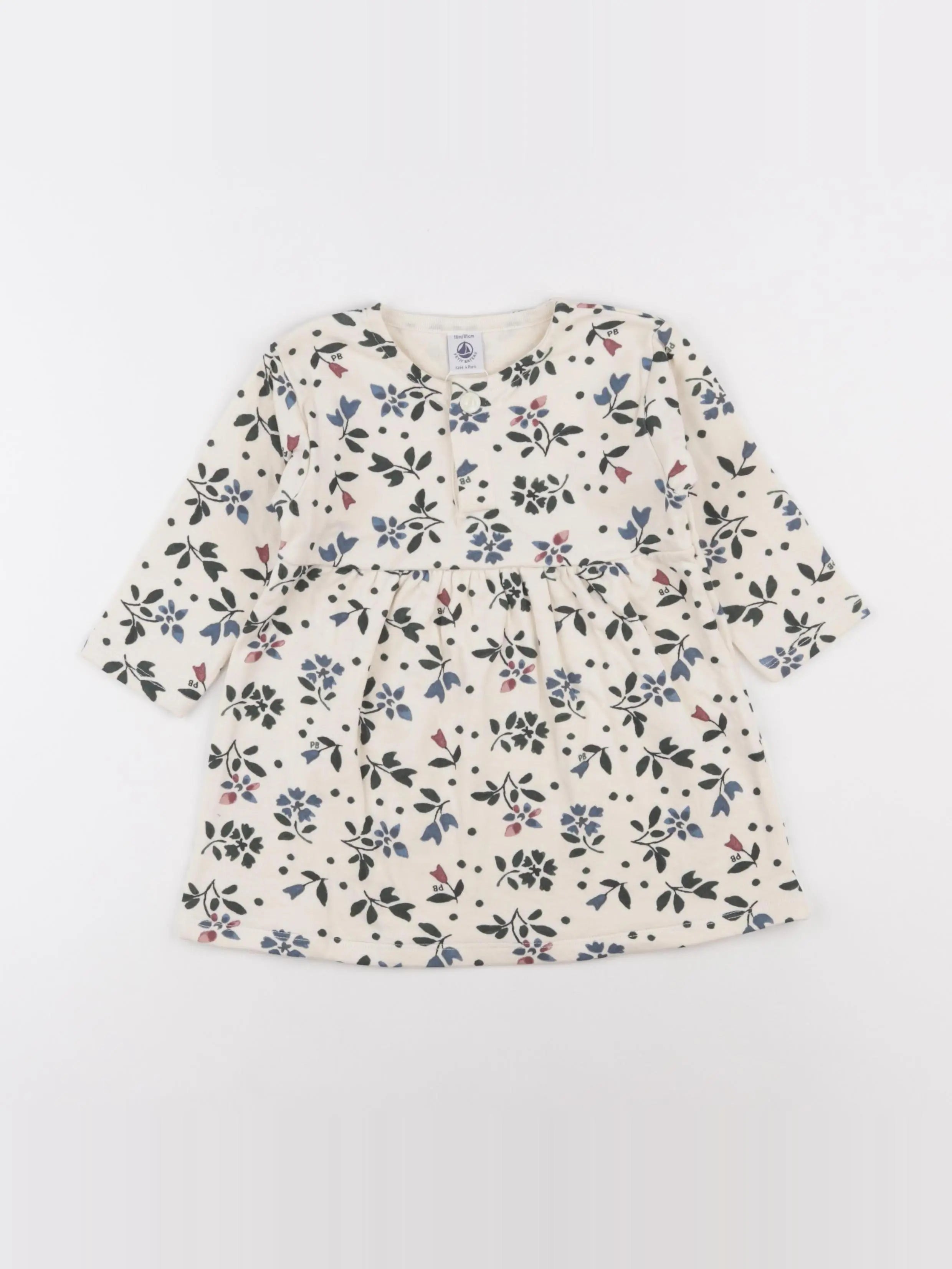 Petit Bateau - robe beige - 6 mois