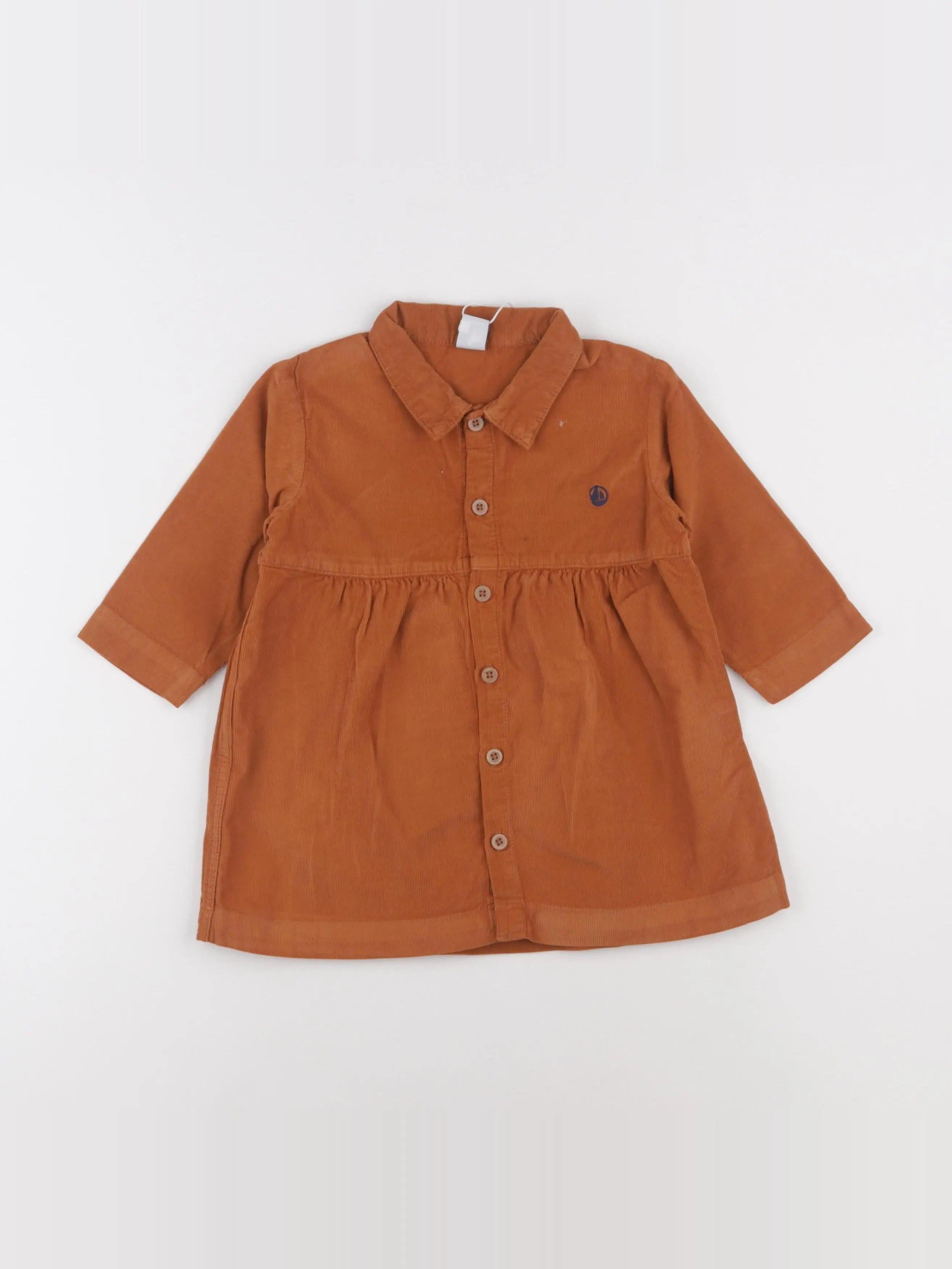 Petit Bateau - robe marron - 18 mois