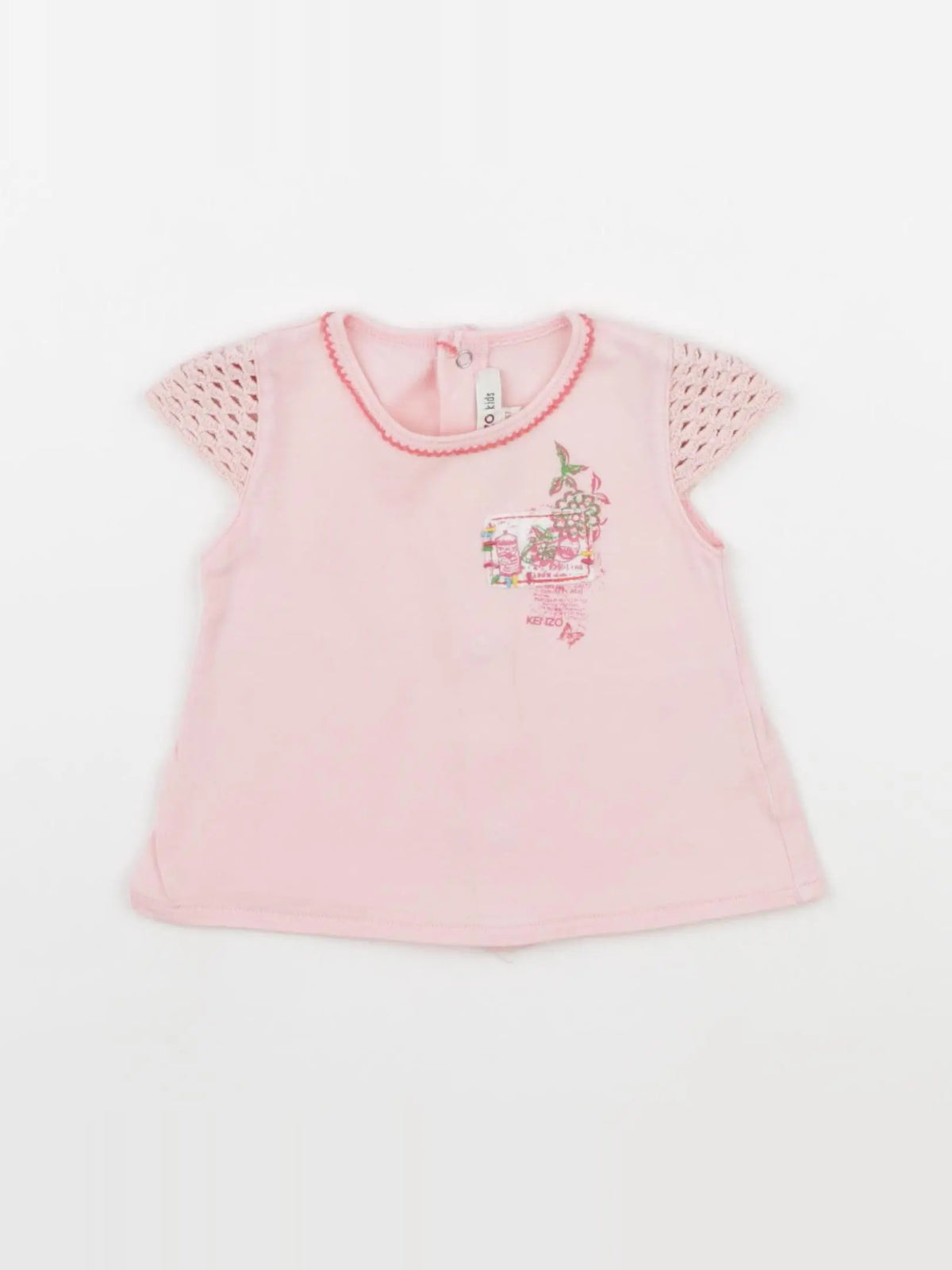 Kenzo - tee-shirt rose - 6 mois
