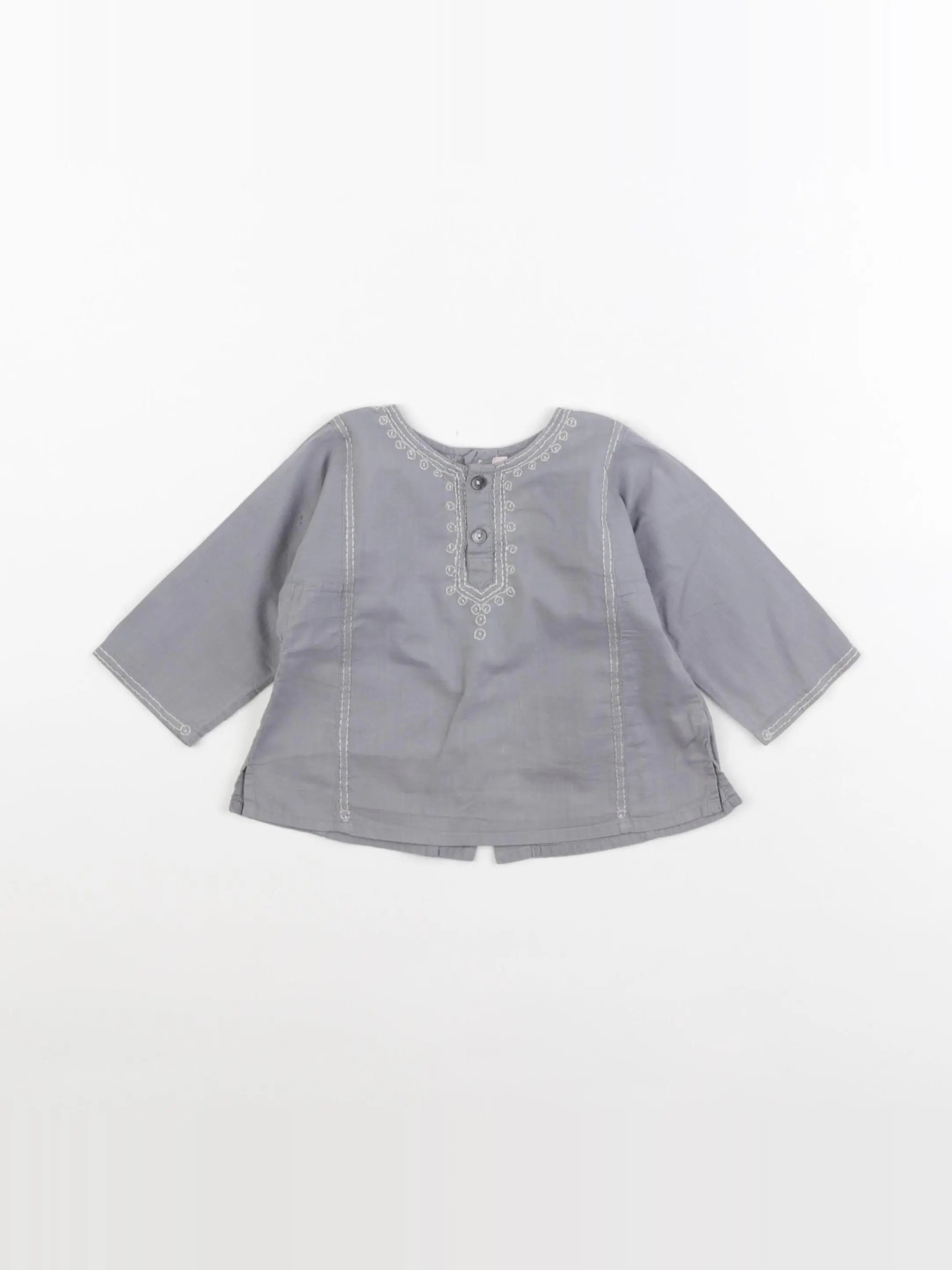Bonpoint - blouse gris - 6 mois