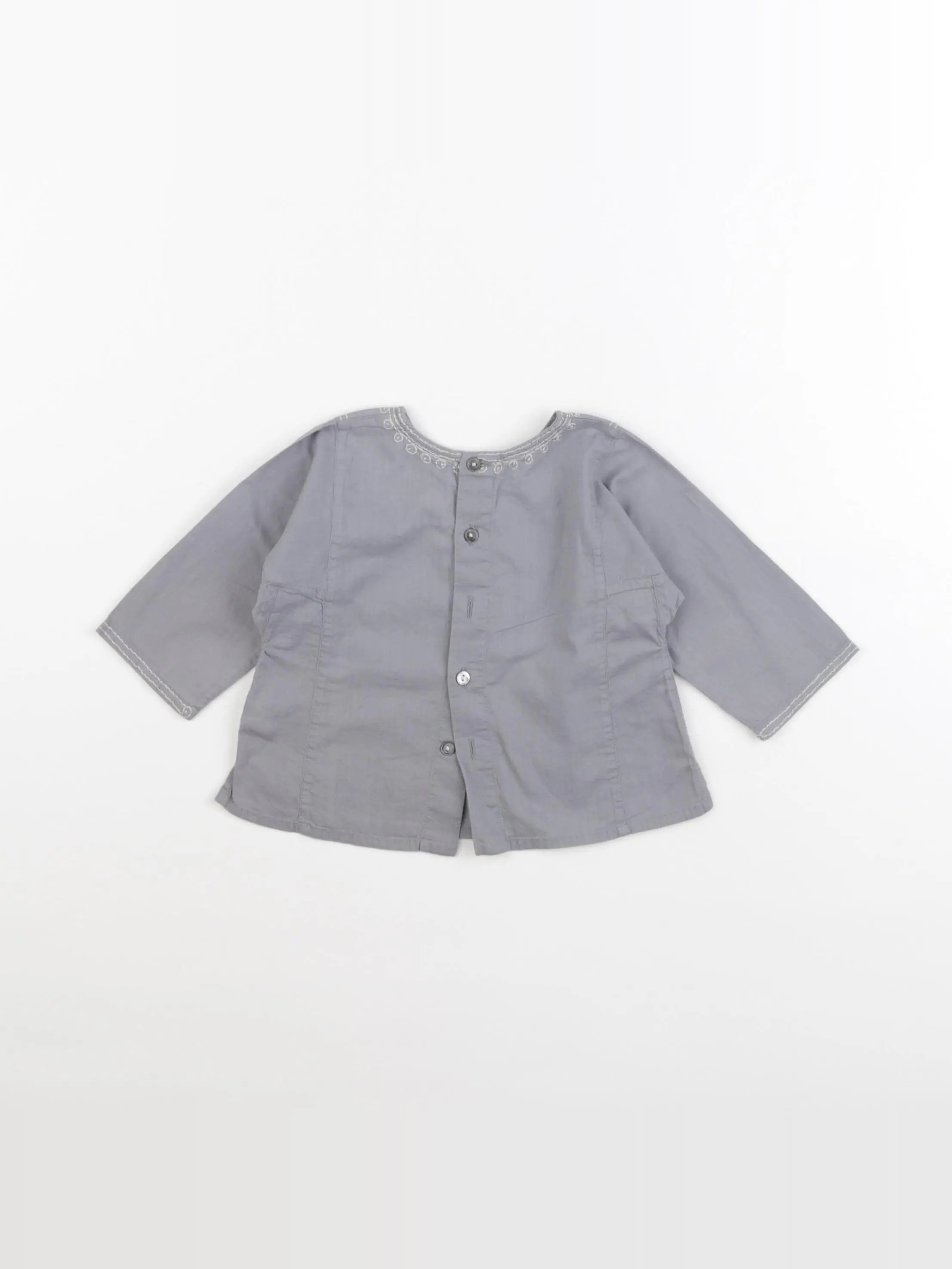 Bonpoint - blouse gris - 6 mois