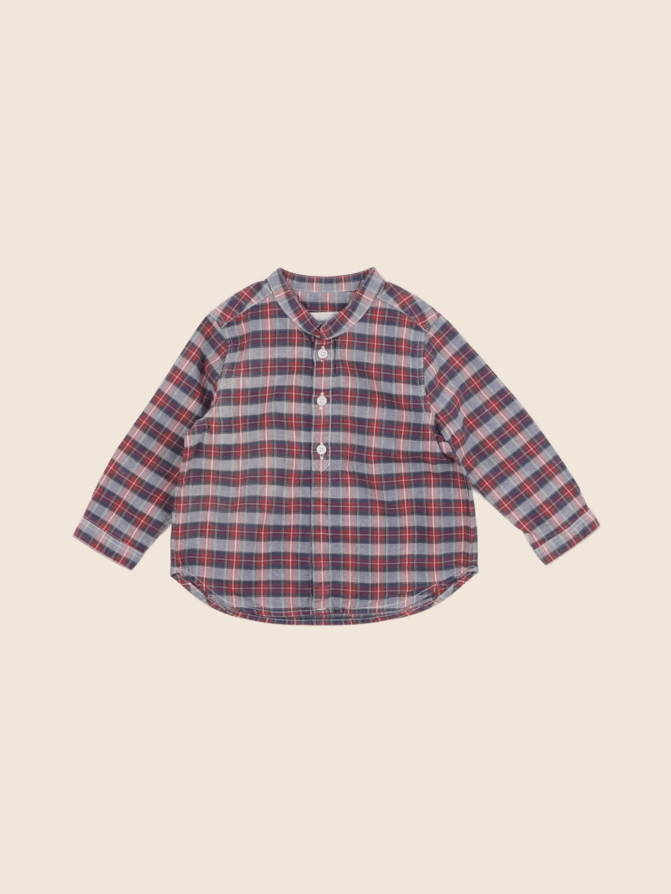 Tartine & Chocolat - chemise rouge, bleu - 1 an