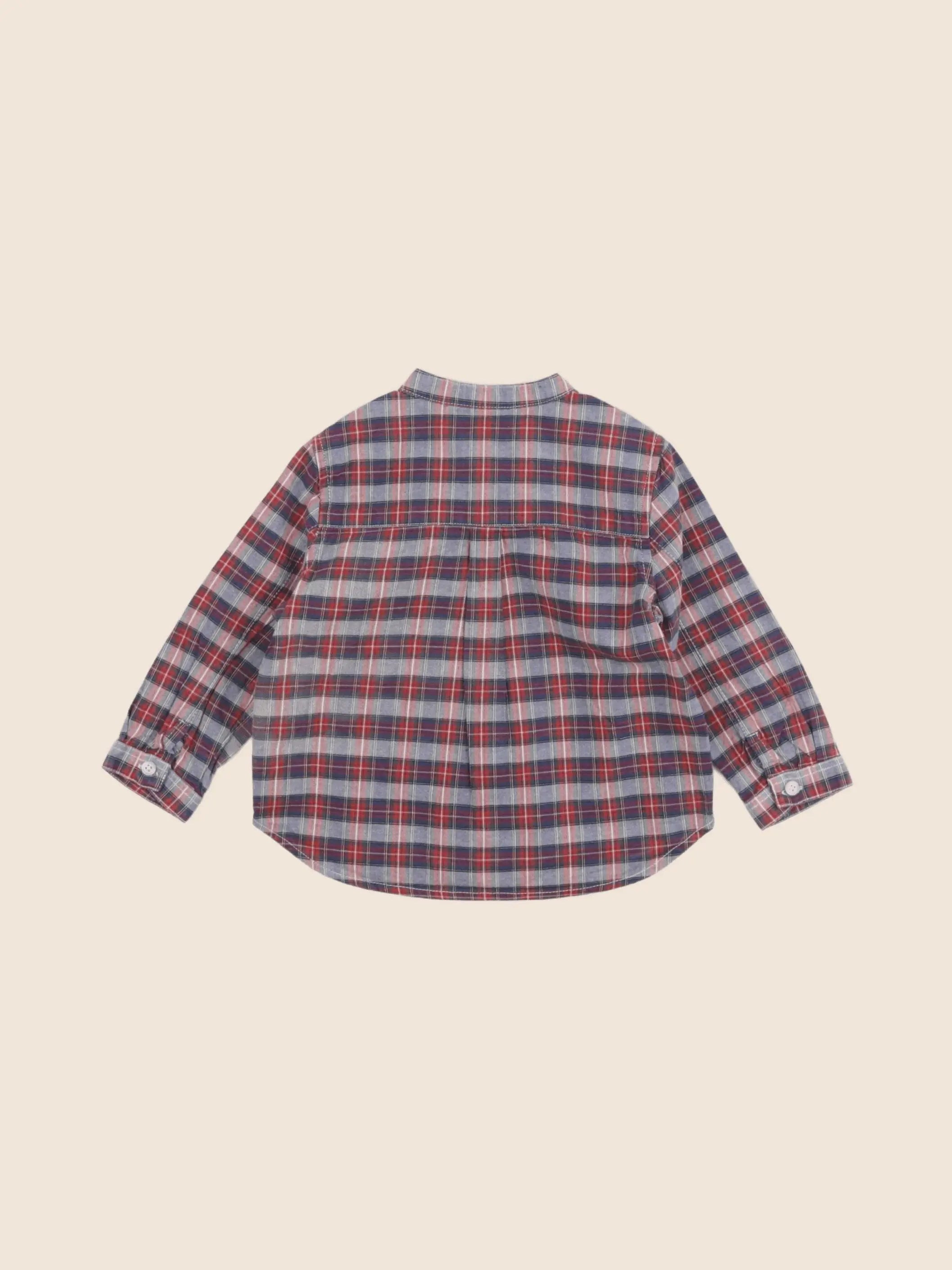 Tartine & Chocolat - chemise rouge, bleu - 1 an