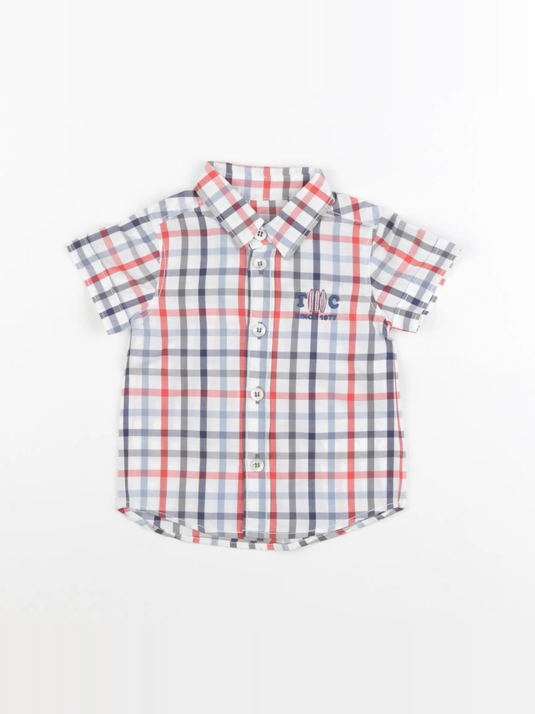 Tartine & Chocolat - chemise bleu - 6 mois