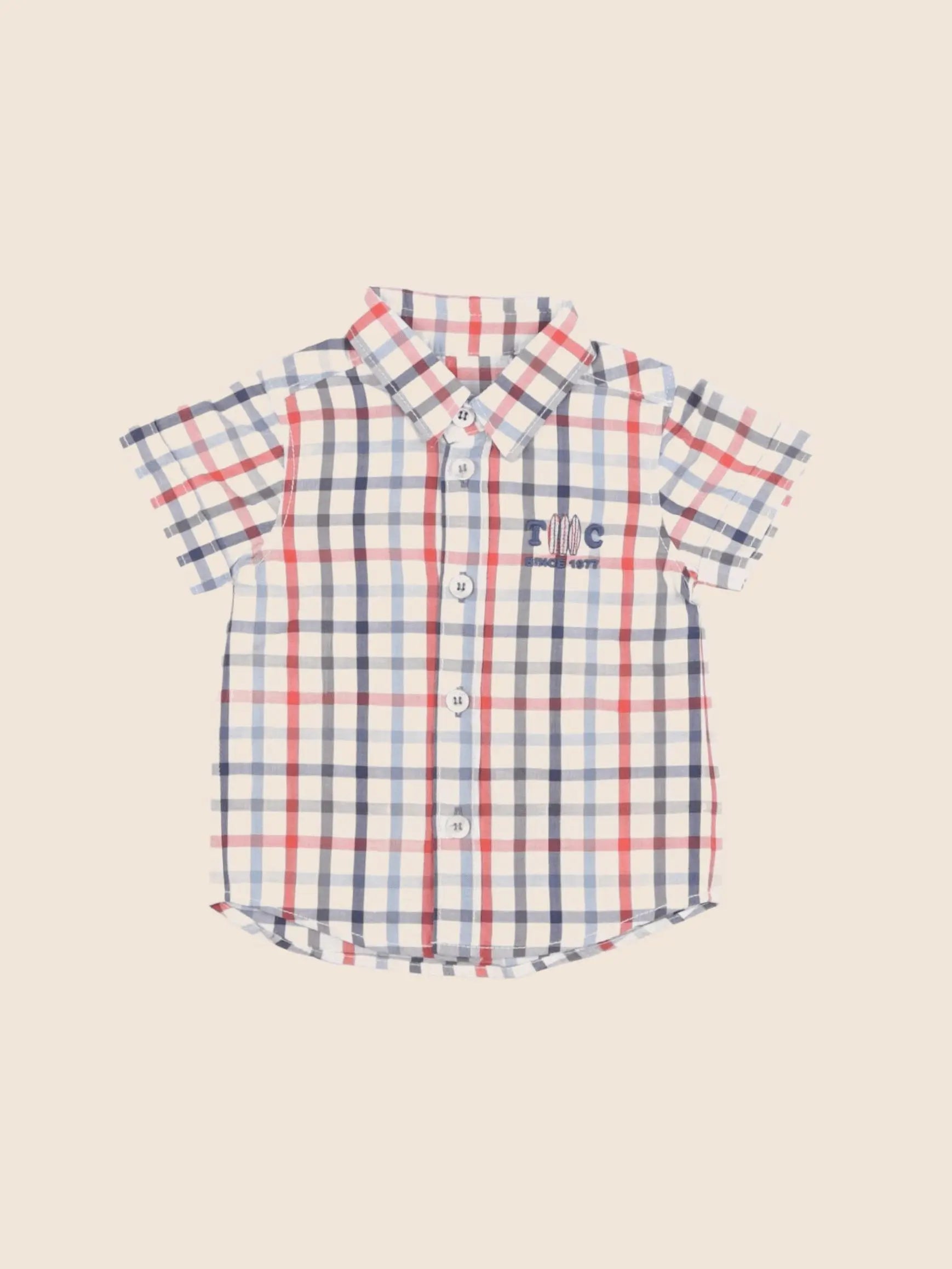Tartine & Chocolat - chemise bleu - 6 mois