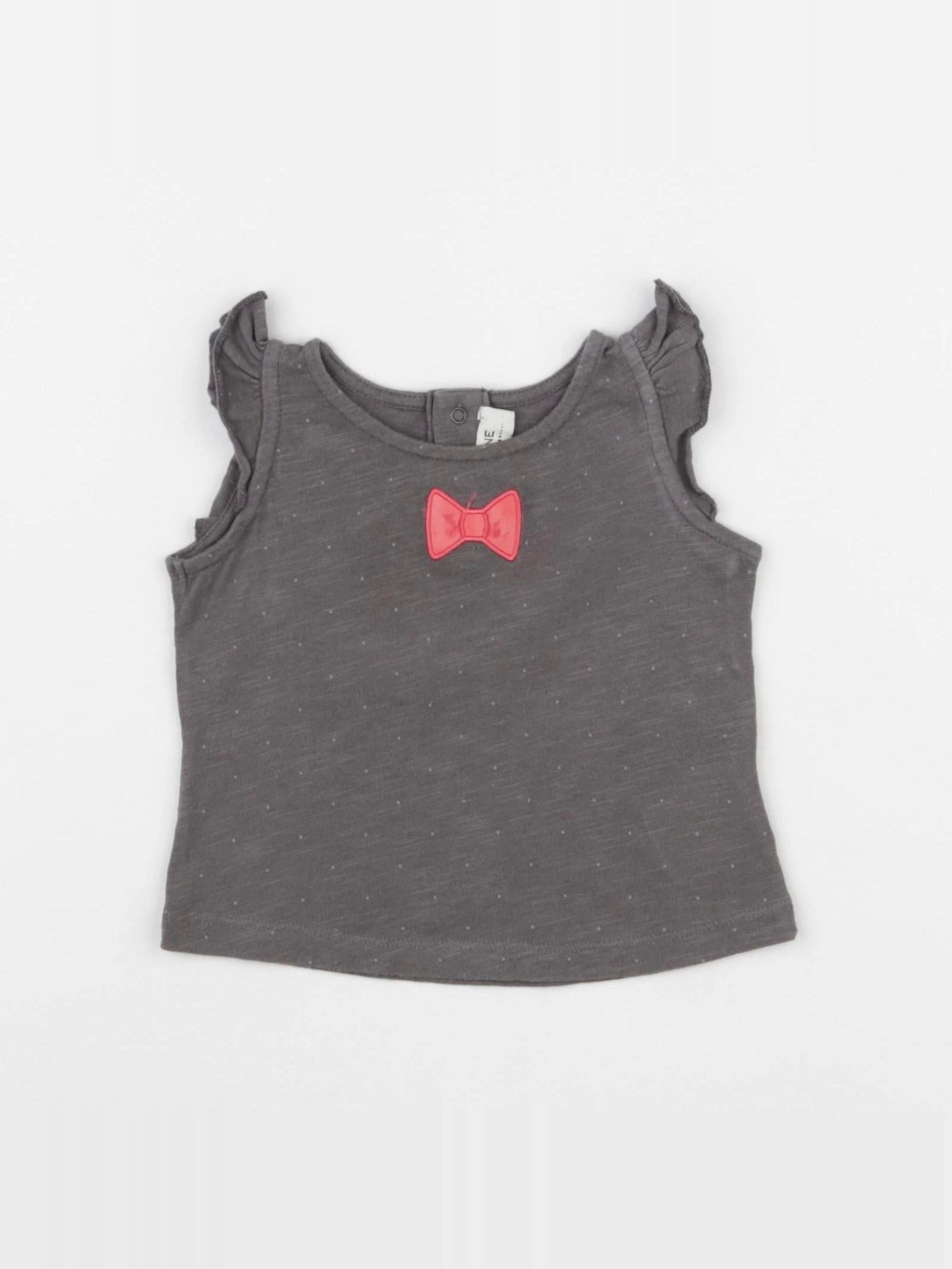 Blune - tee-shirt gris - 6 mois