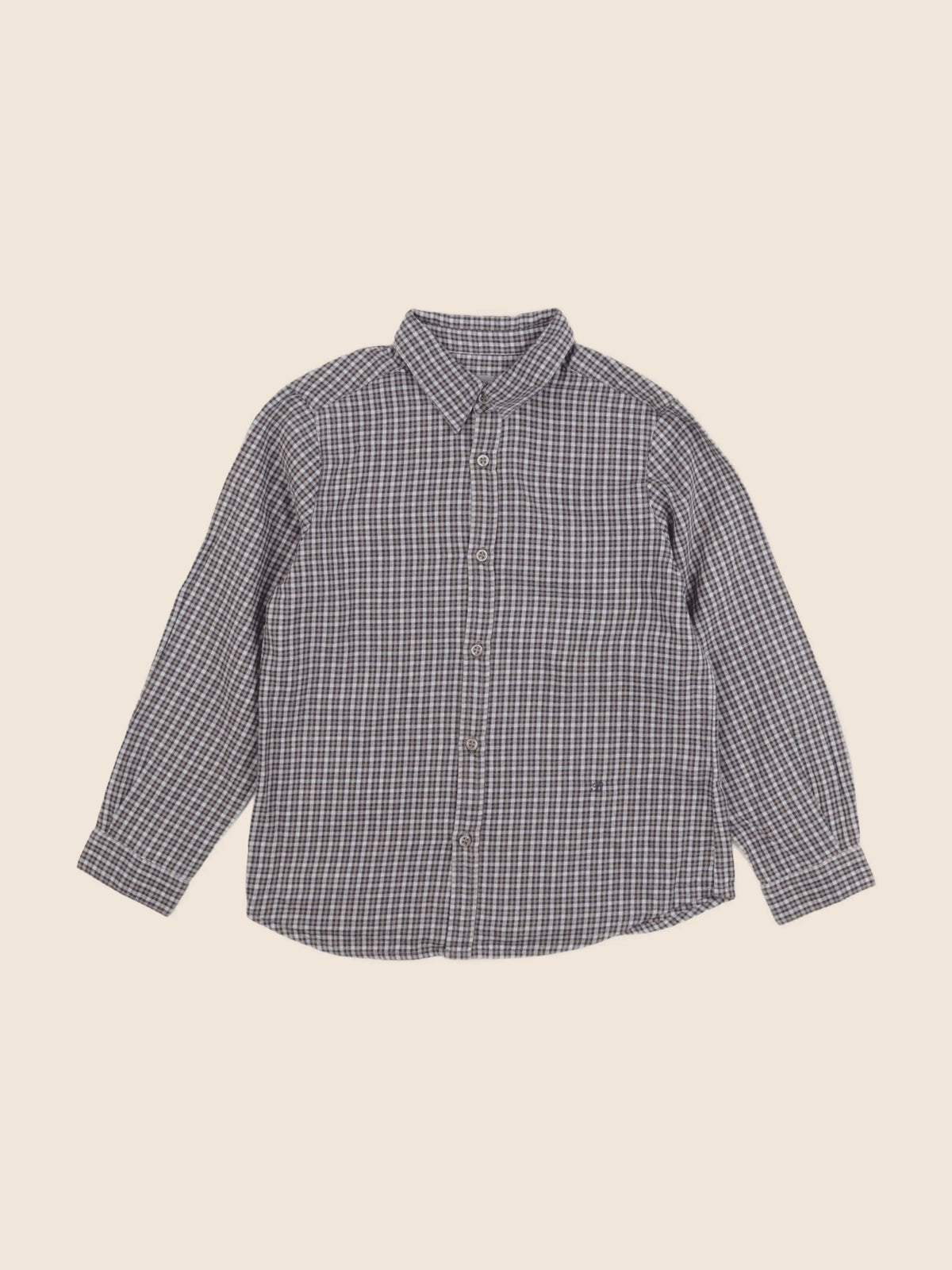 Bonpoint - chemise gris, bleu - 6 ans