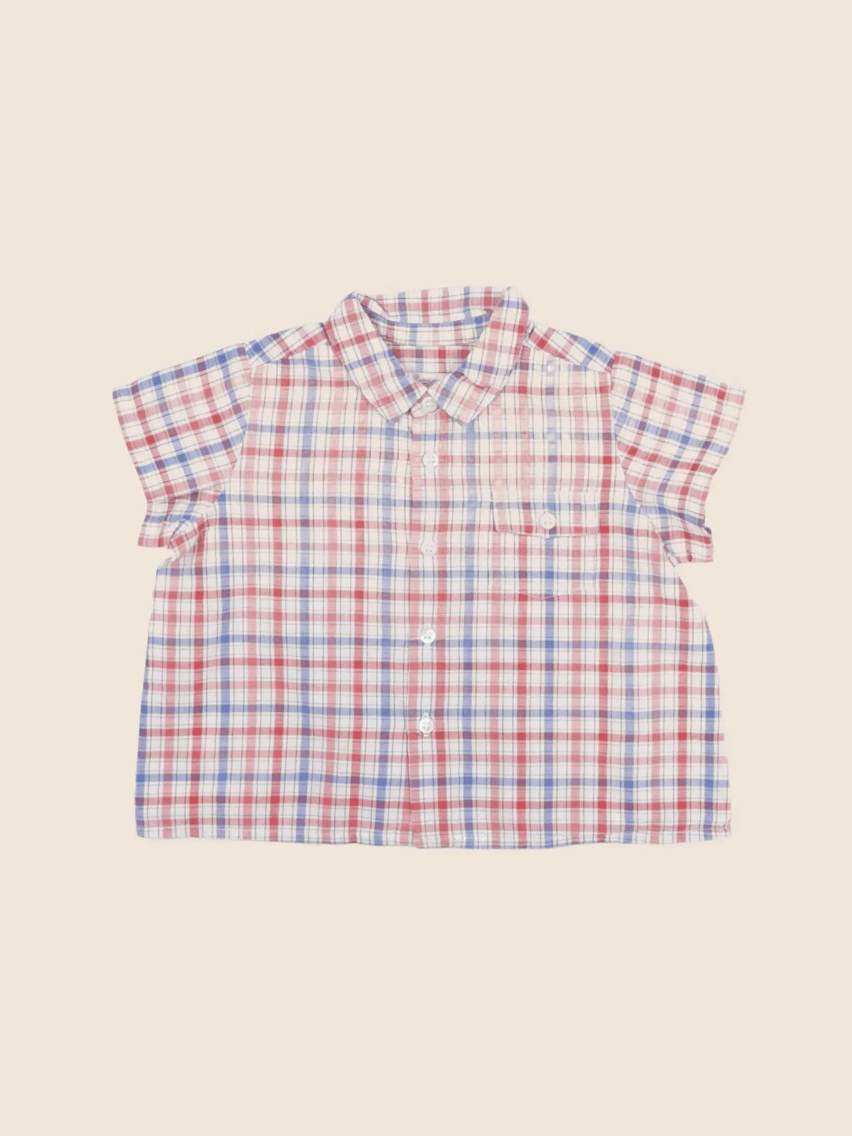 Bonpoint - chemise rouge - 12 mois