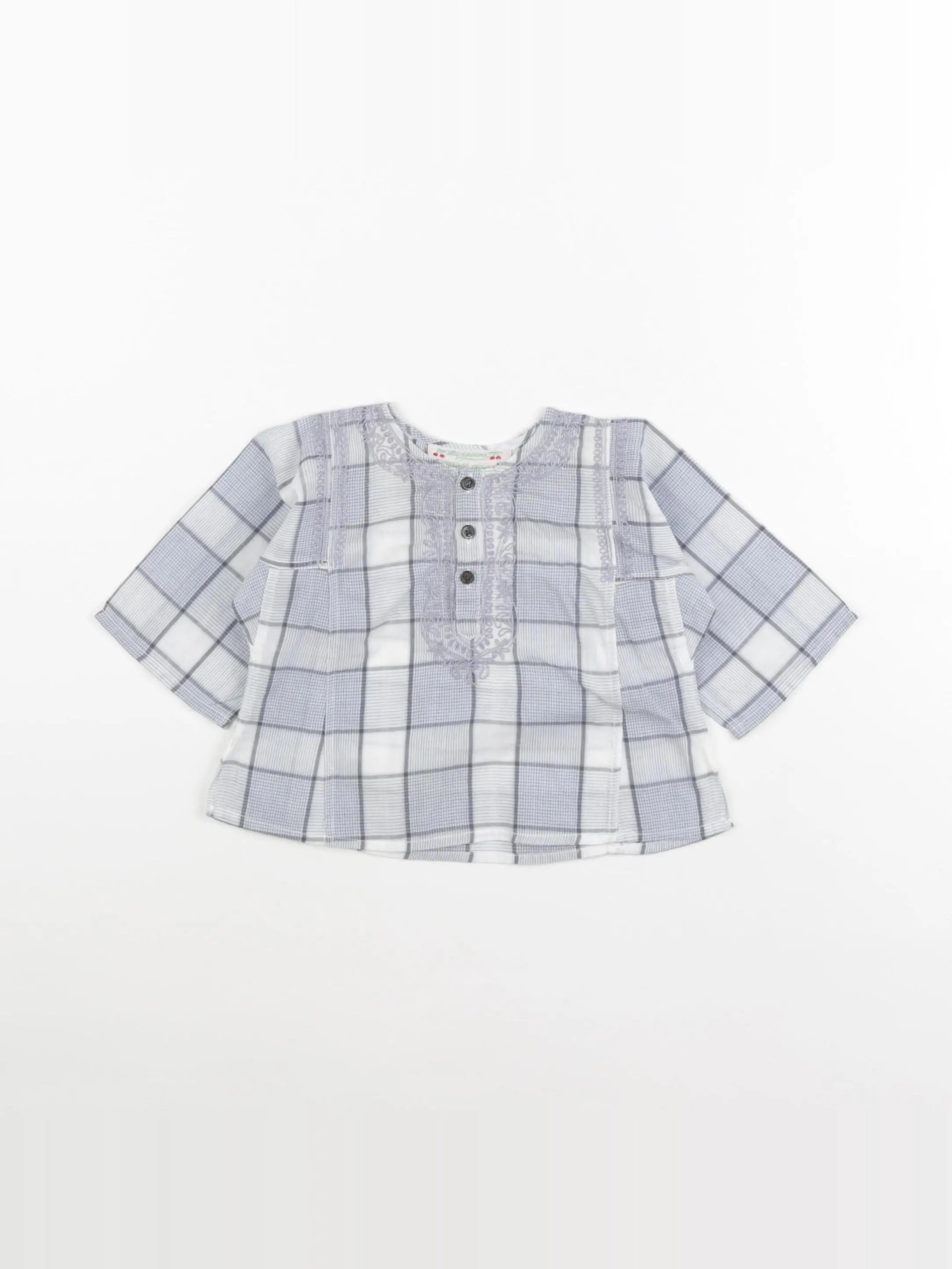 Bonpoint - blouse bleu - 6 mois