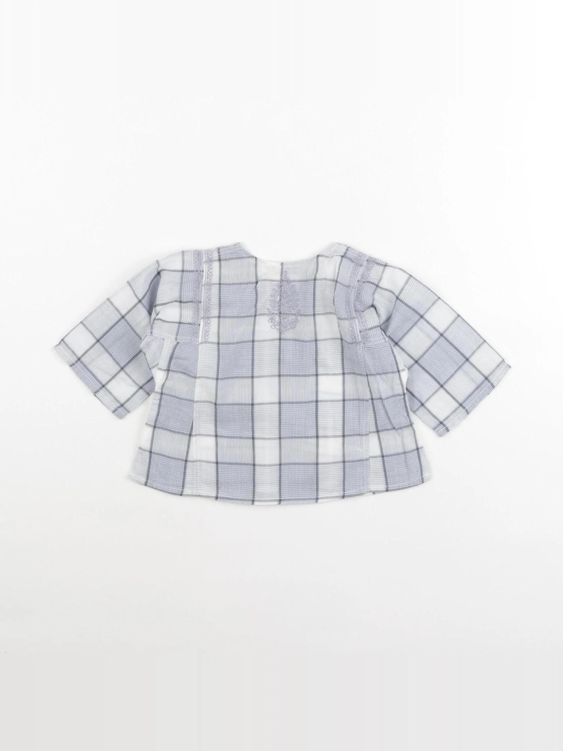 Bonpoint - blouse bleu - 6 mois