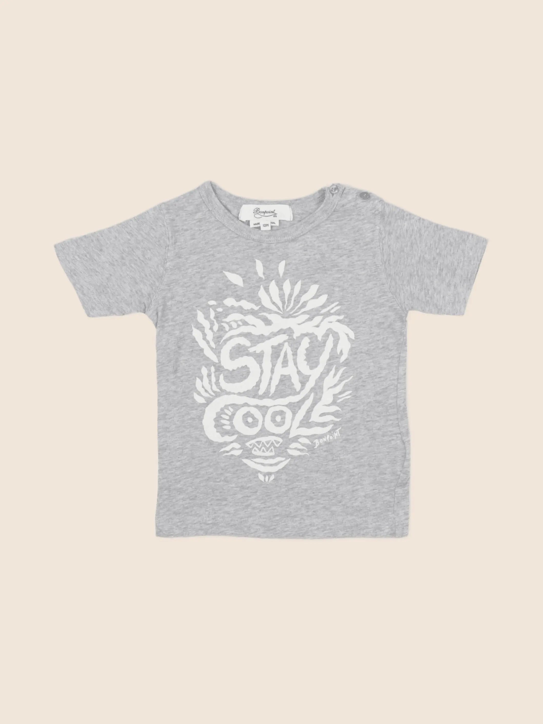 Bonpoint - tee-shirt gris - 12 mois