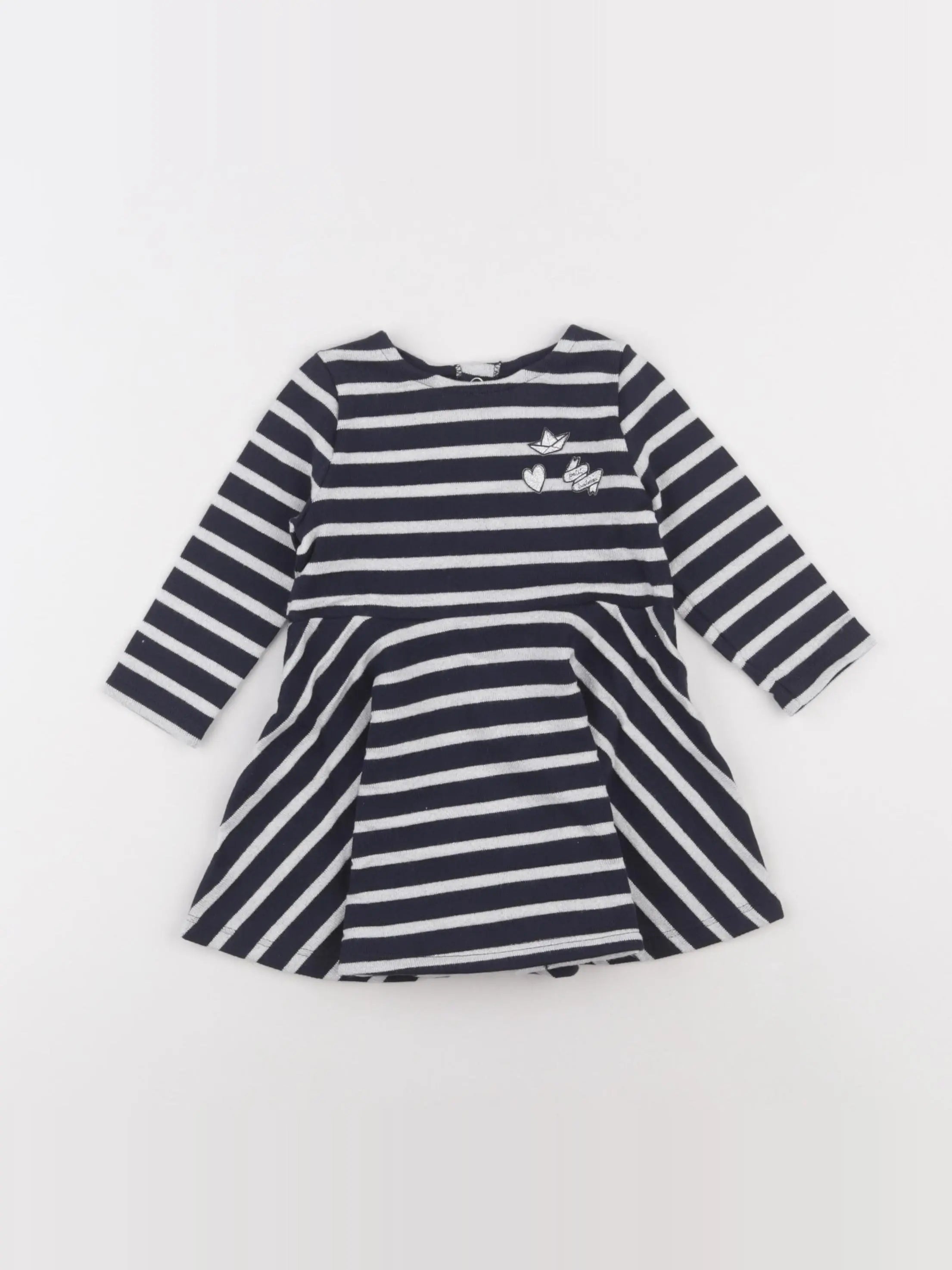 Petit Bateau - robe bleu - 6 mois