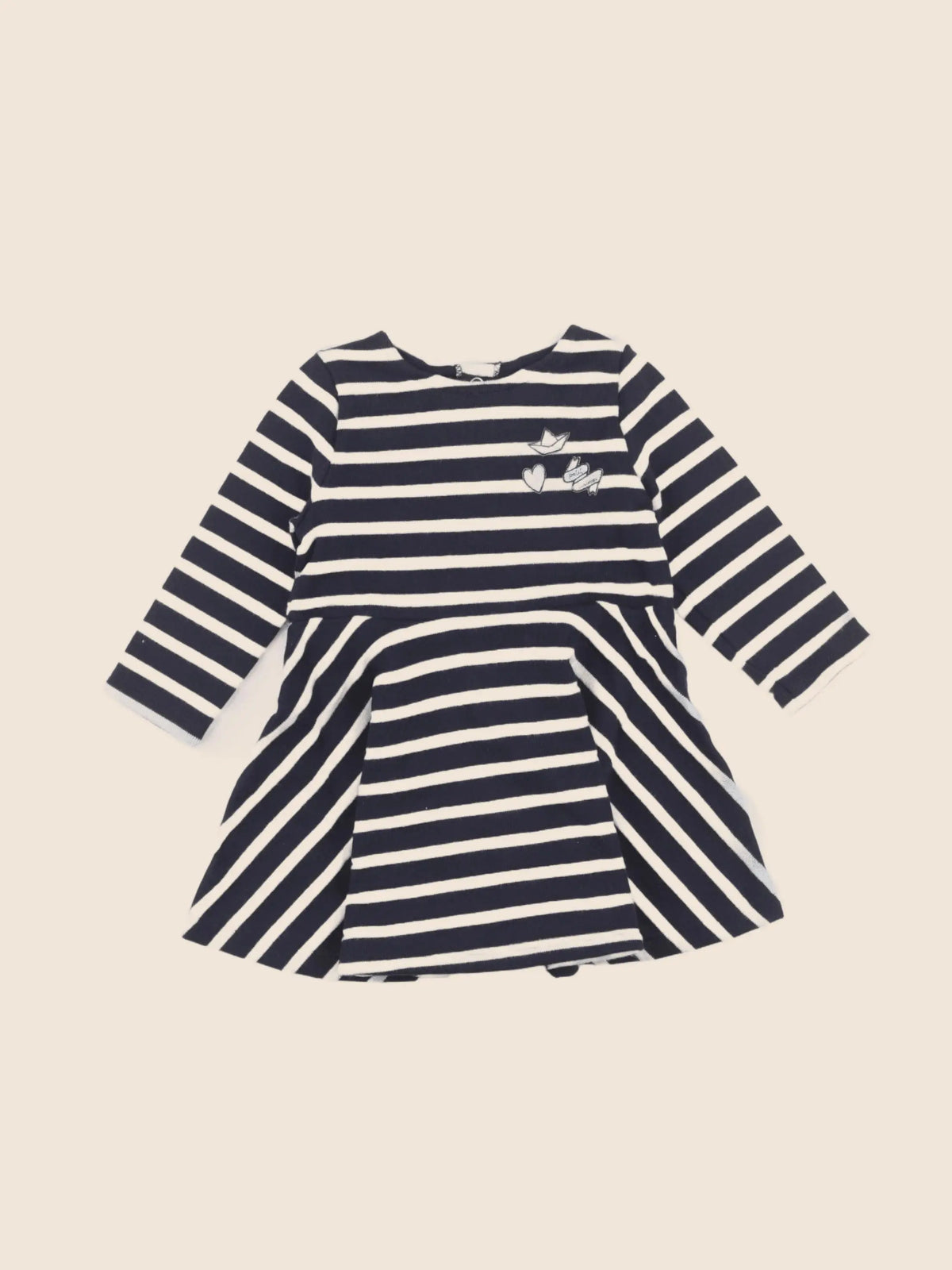 Petit Bateau - robe bleu - 6 mois