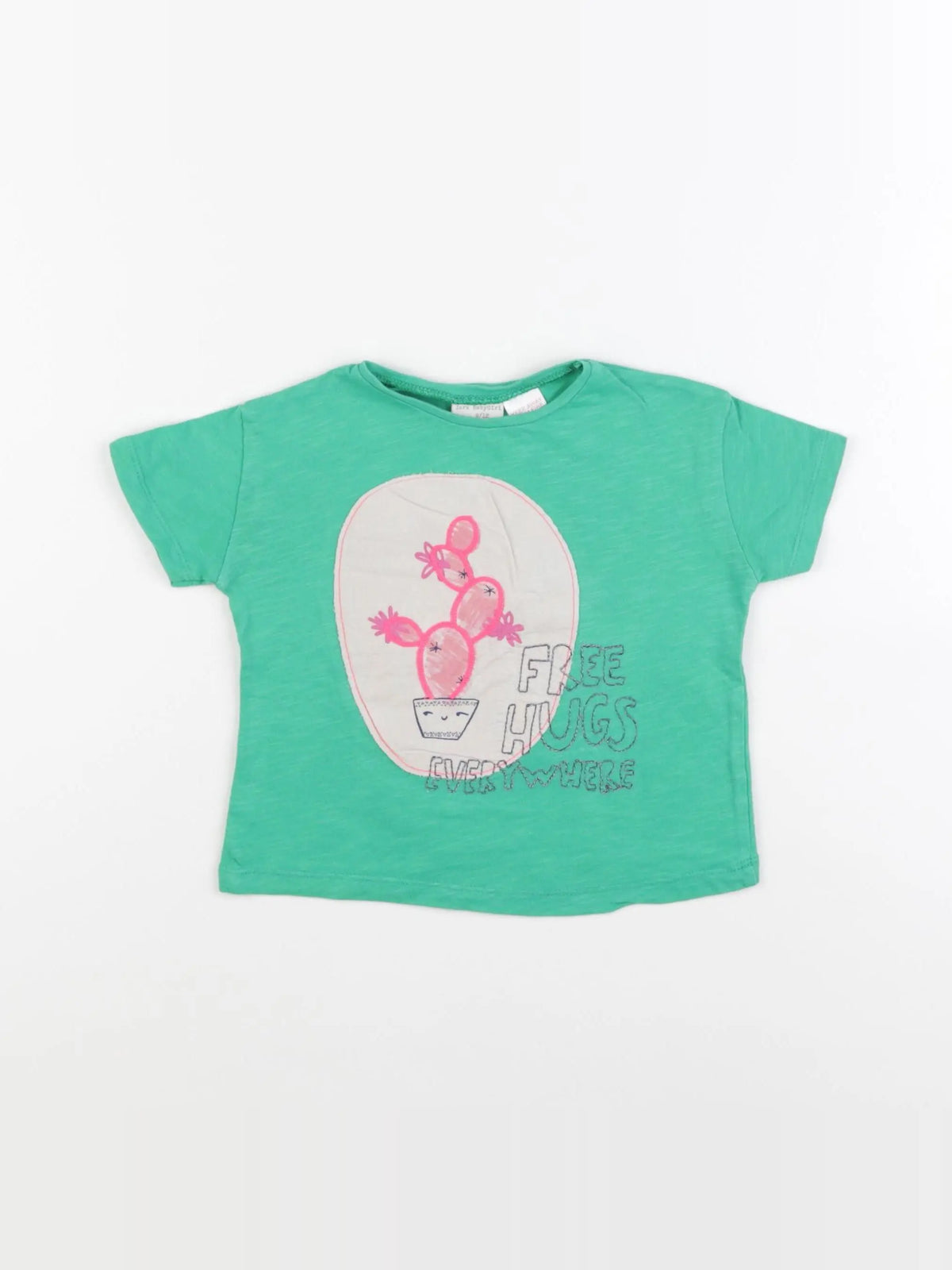 Zara - tee-shirt vert - 9/12 mois