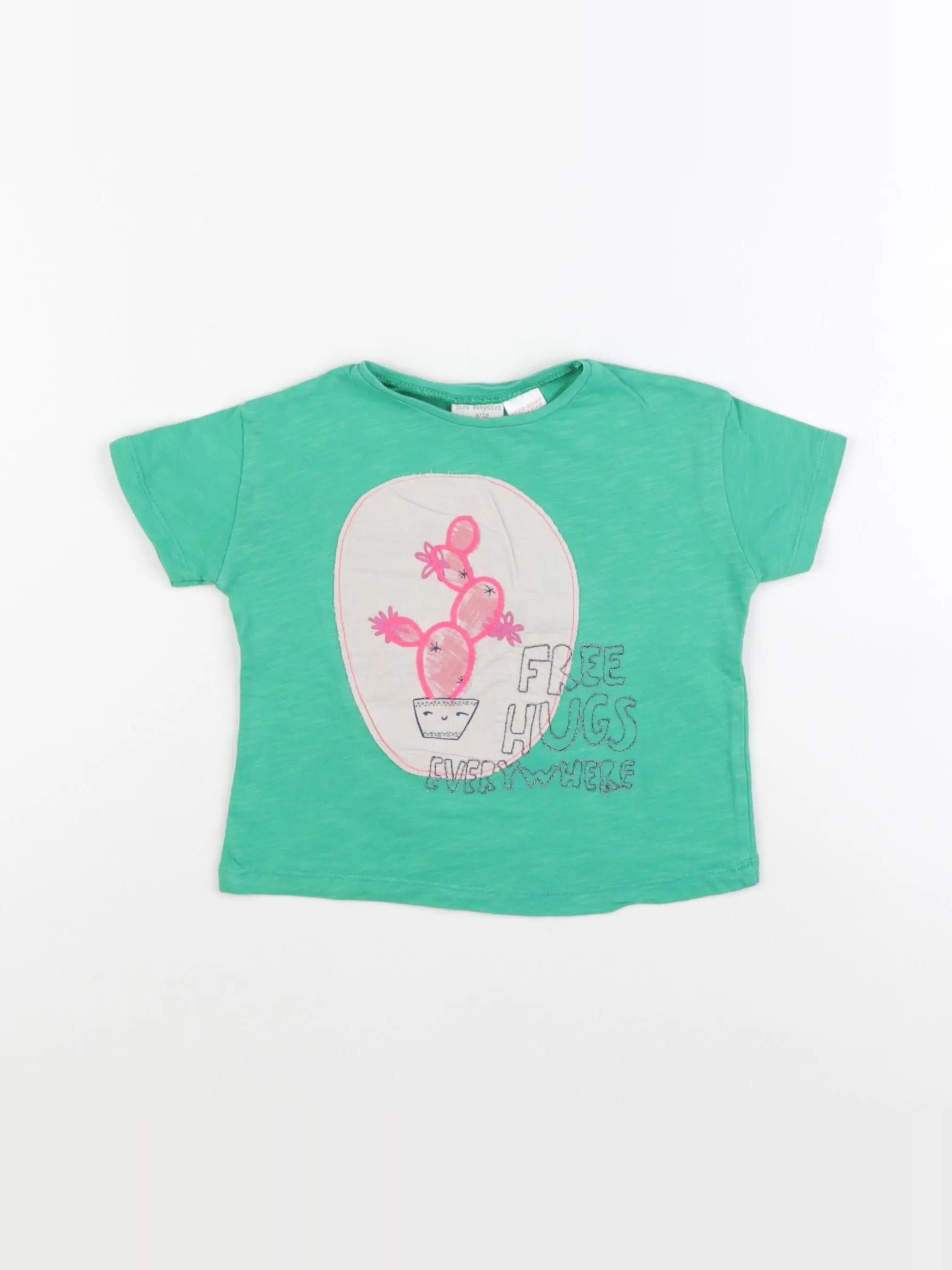 Zara - tee-shirt vert - 9/12 mois