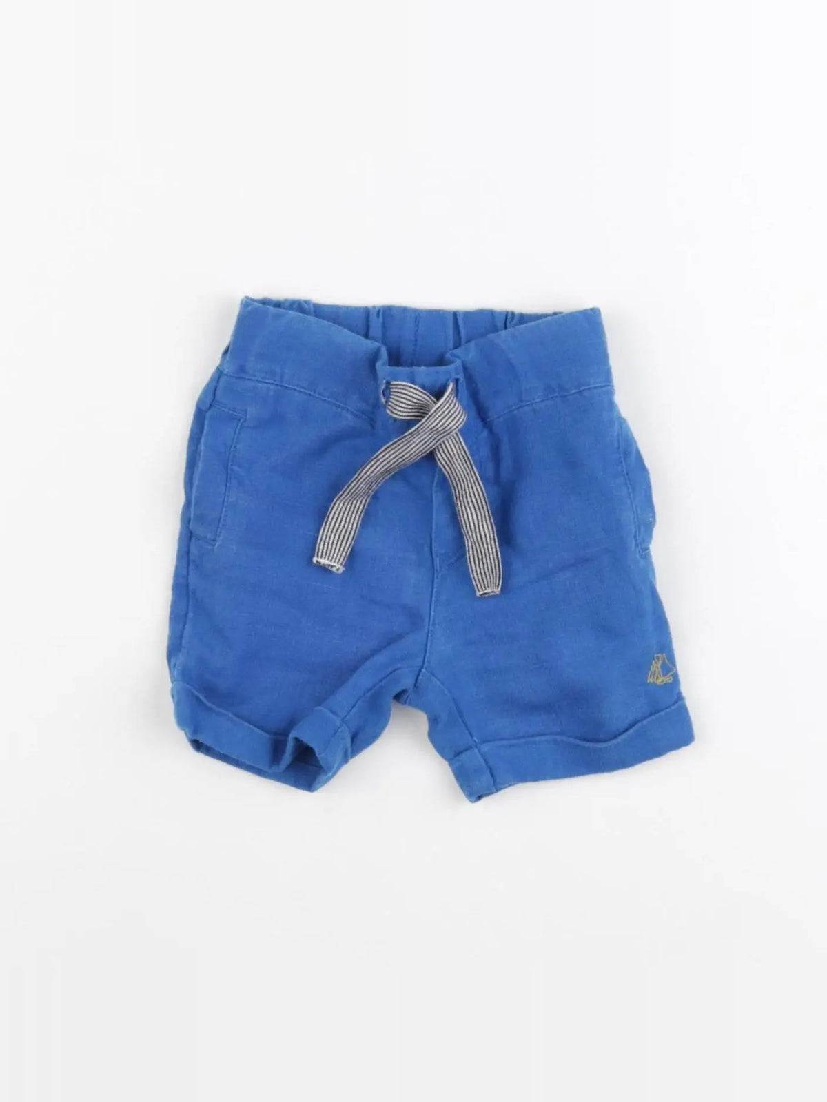 Petit Bateau - short bleu - 3 mois