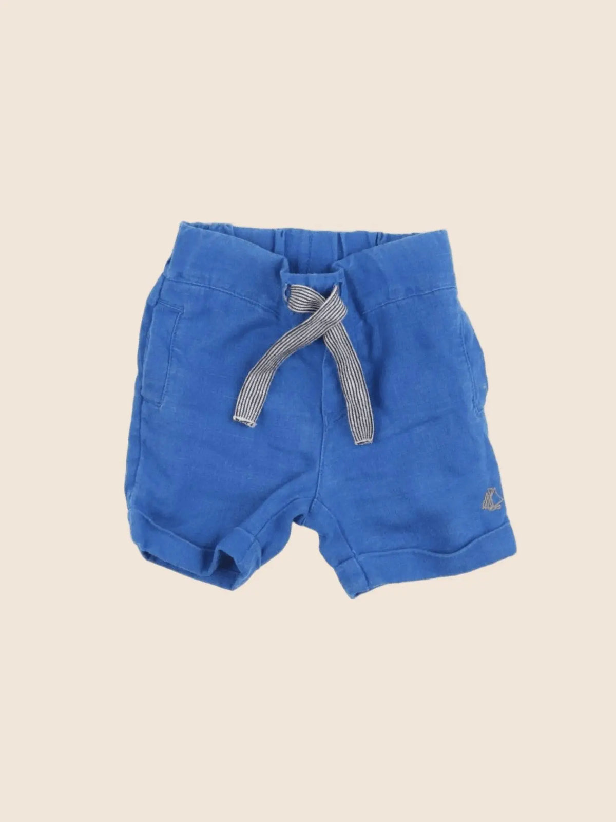 Petit Bateau - short bleu - 3 mois