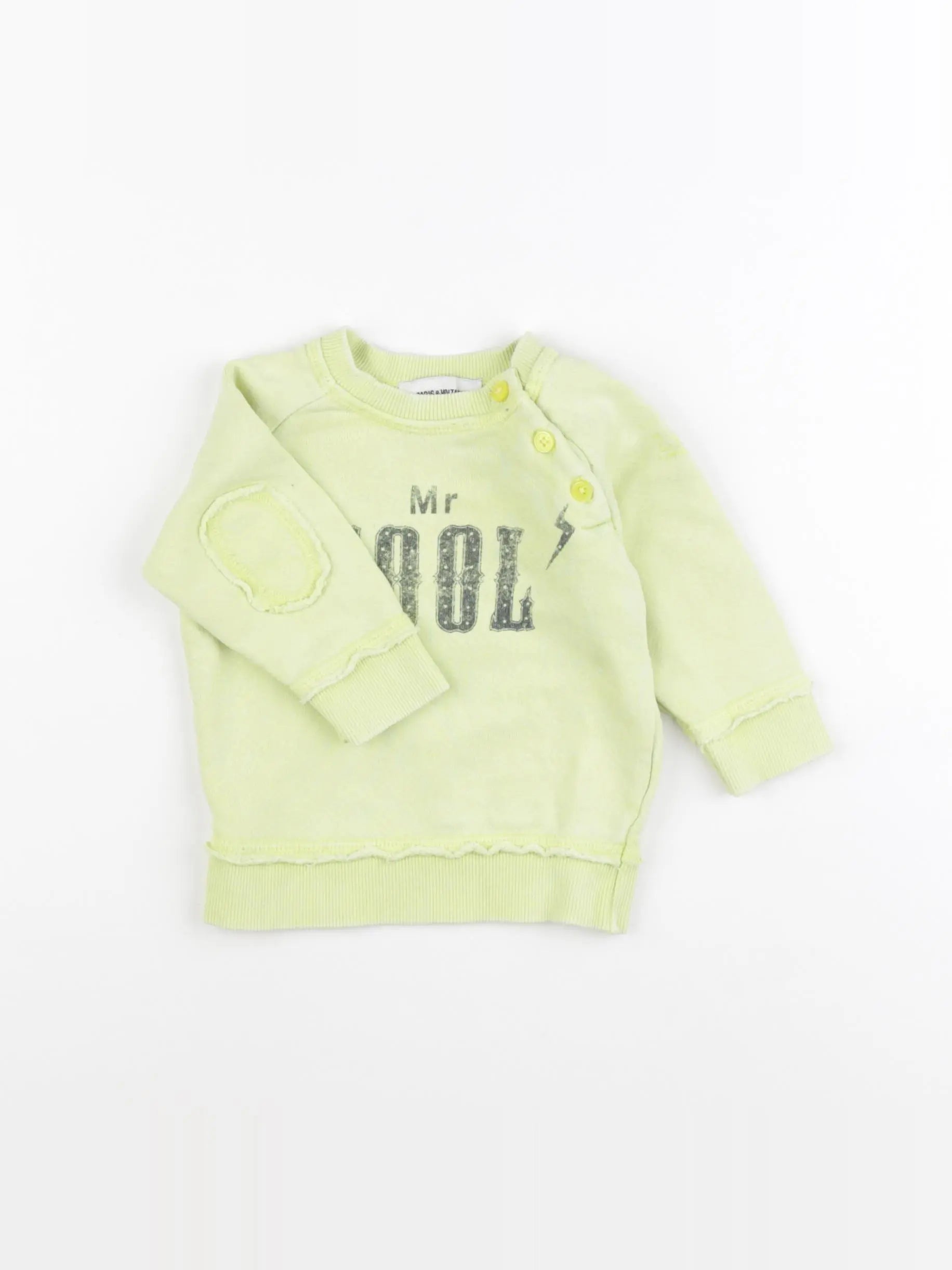 Zadig & Voltaire - sweat jaune - 6 mois