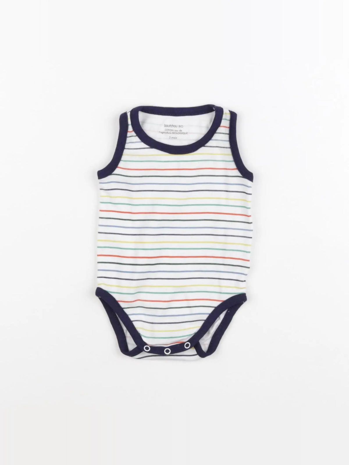 Boutchou - body bleu, blanc - 3 mois