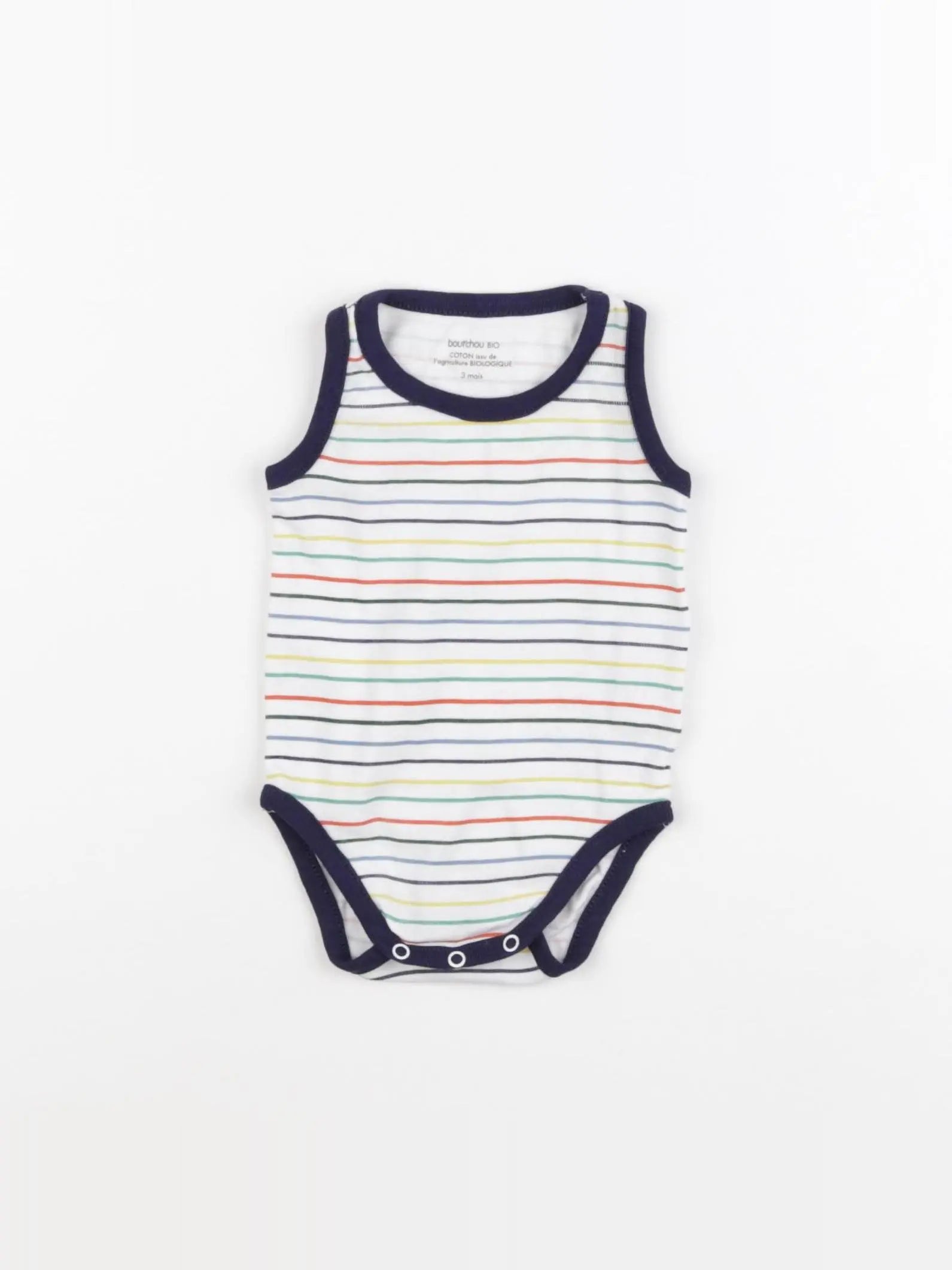 Boutchou - body bleu, blanc - 3 mois