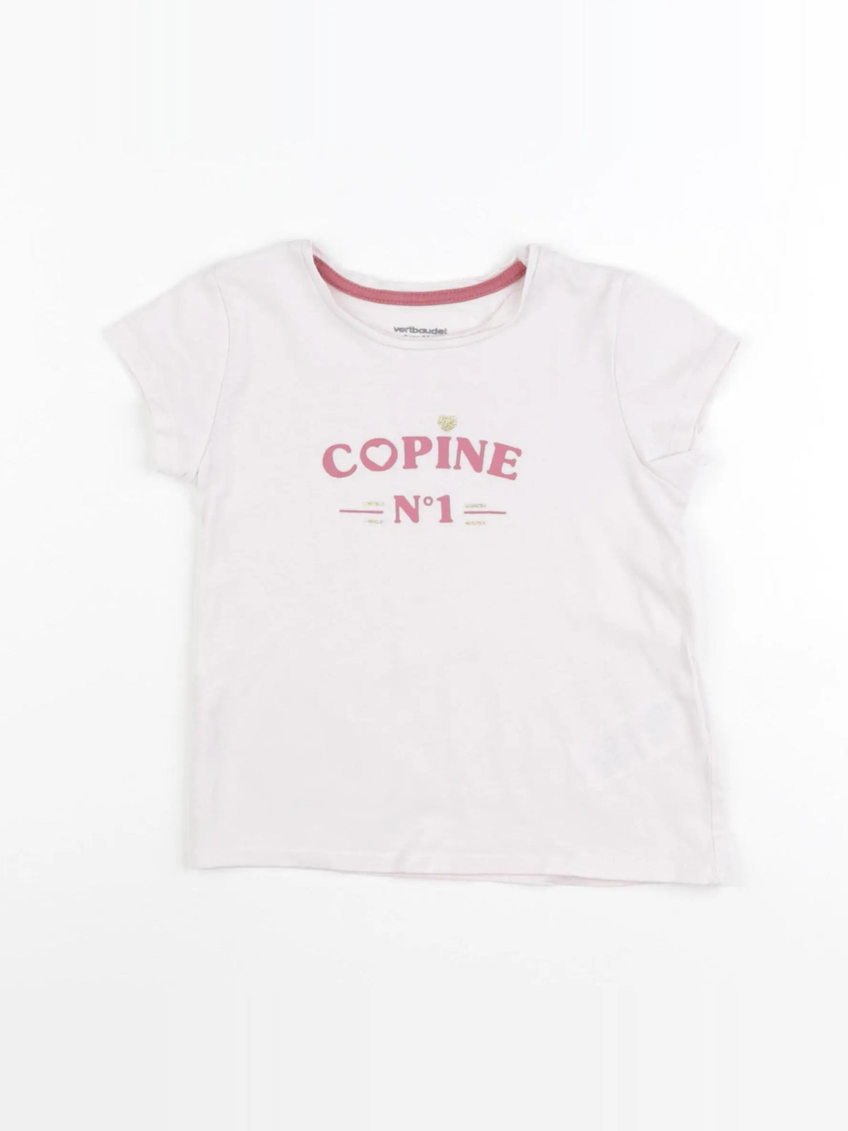 Vertbaudet - tee-shirt rose - 3 ans