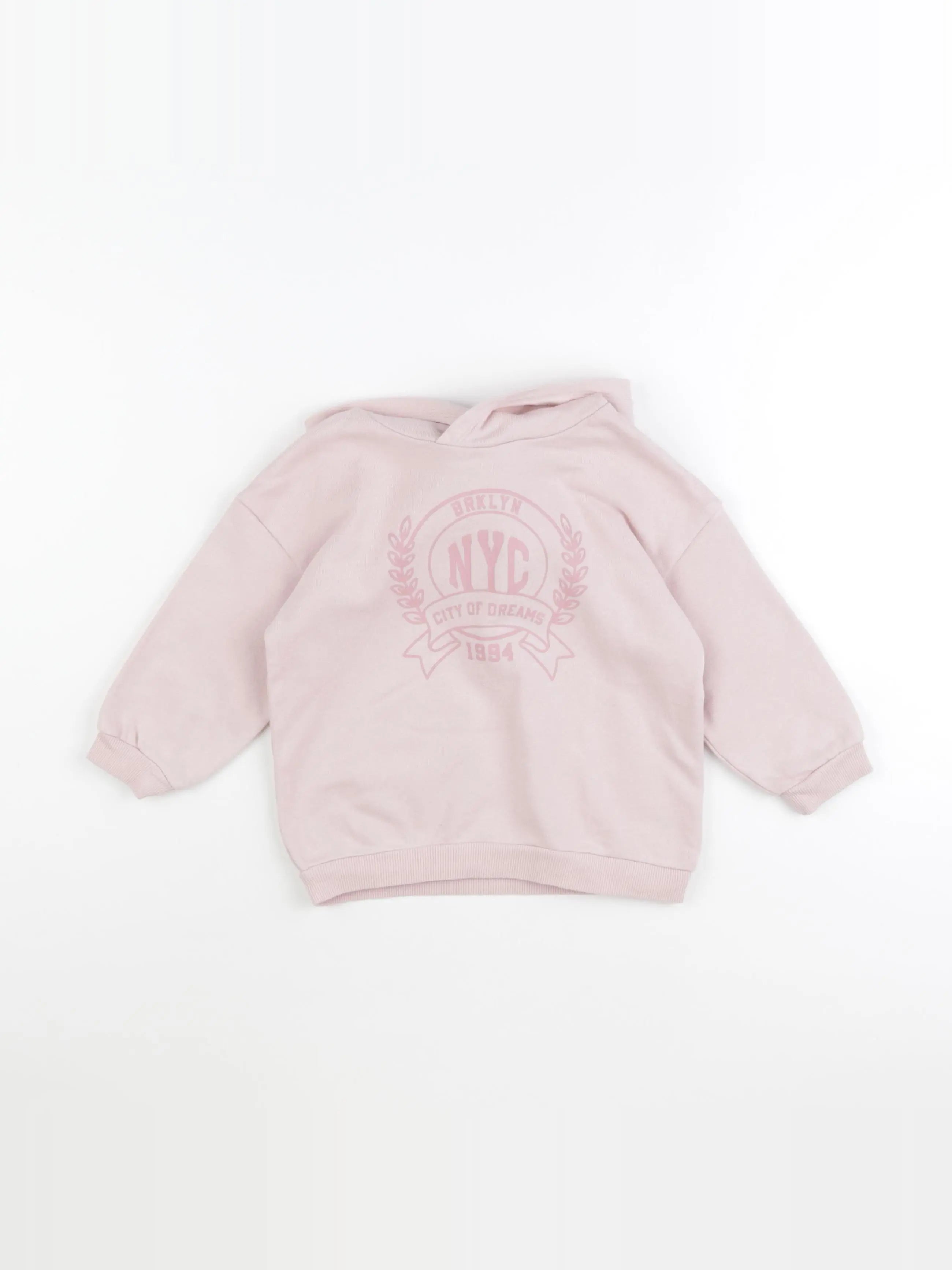 H&M - sweat rose - 12/18 mois