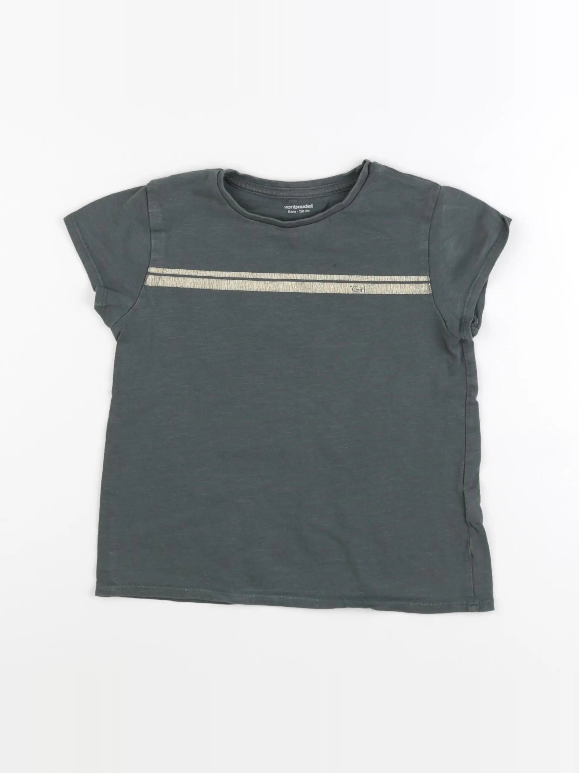 Vertbaudet - tee-shirt vert - 8 ans