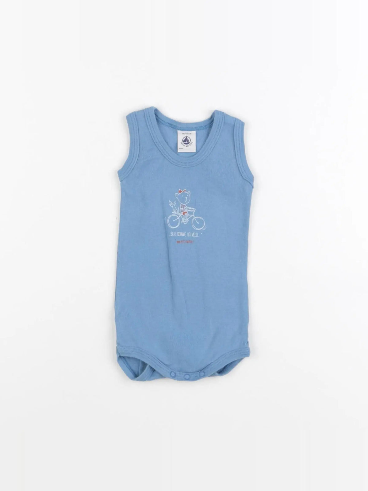 Petit Bateau - body bleu - 3 mois