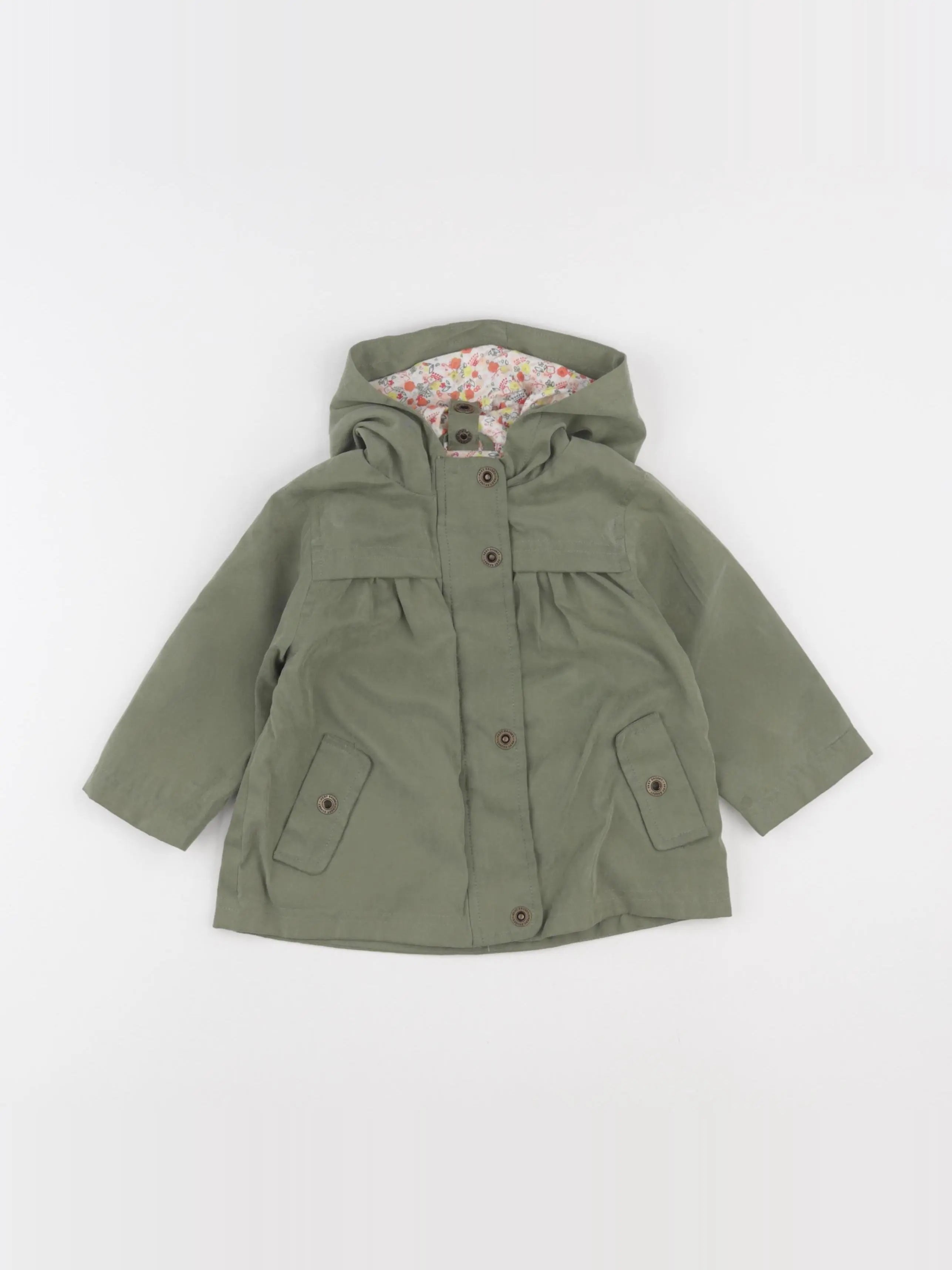 Vertbaudet - parka vert - 12 mois