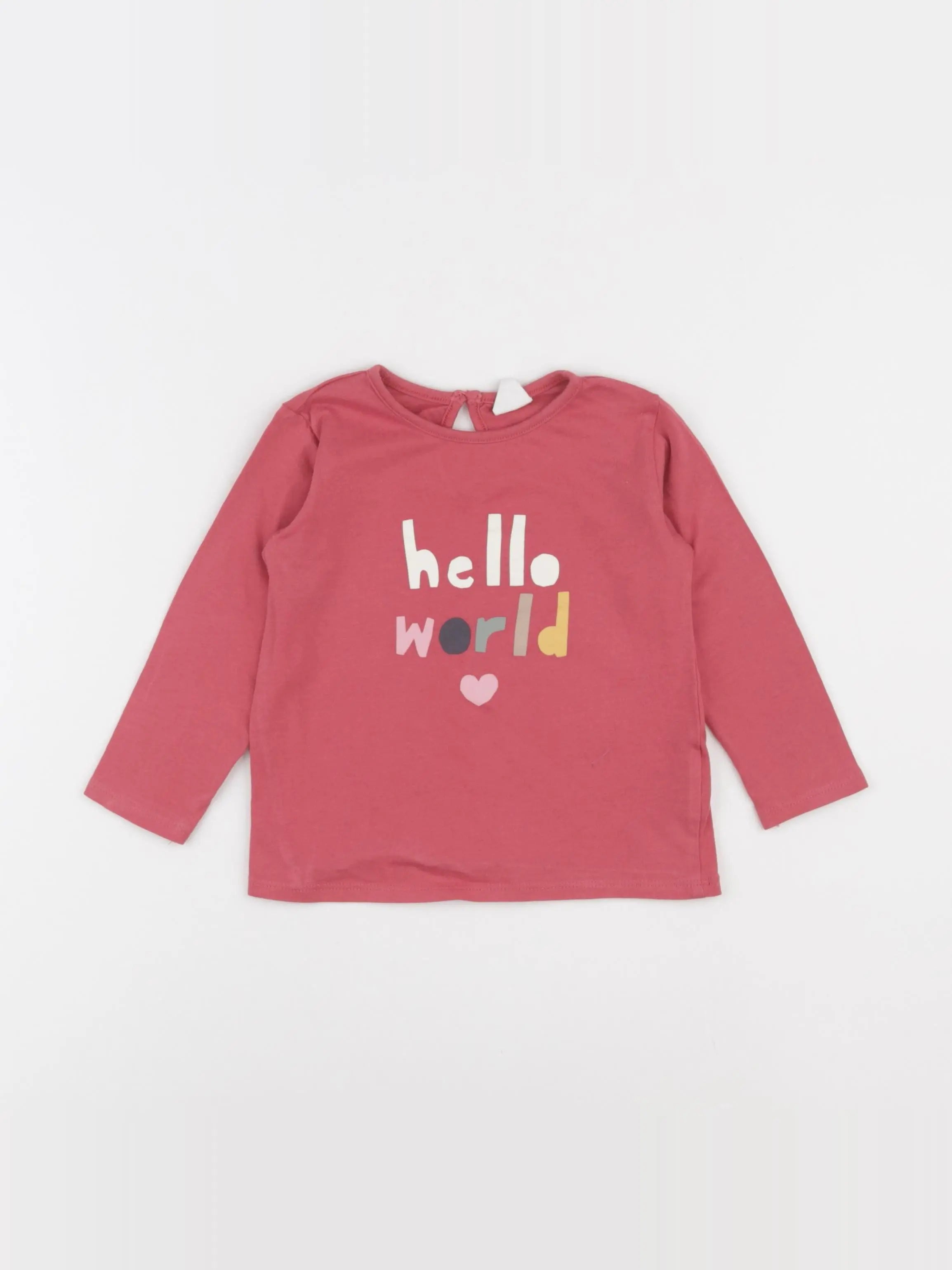 H&M - tee-shirt rose - 12/18 mois