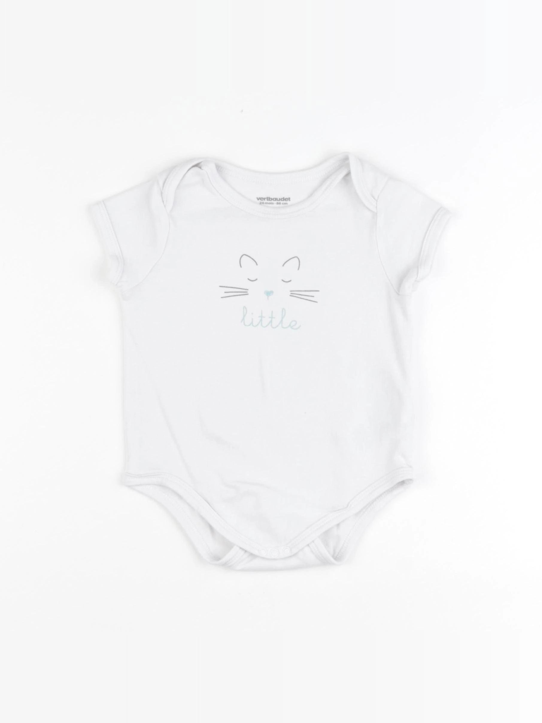 Vertbaudet - body blanc - 24 mois