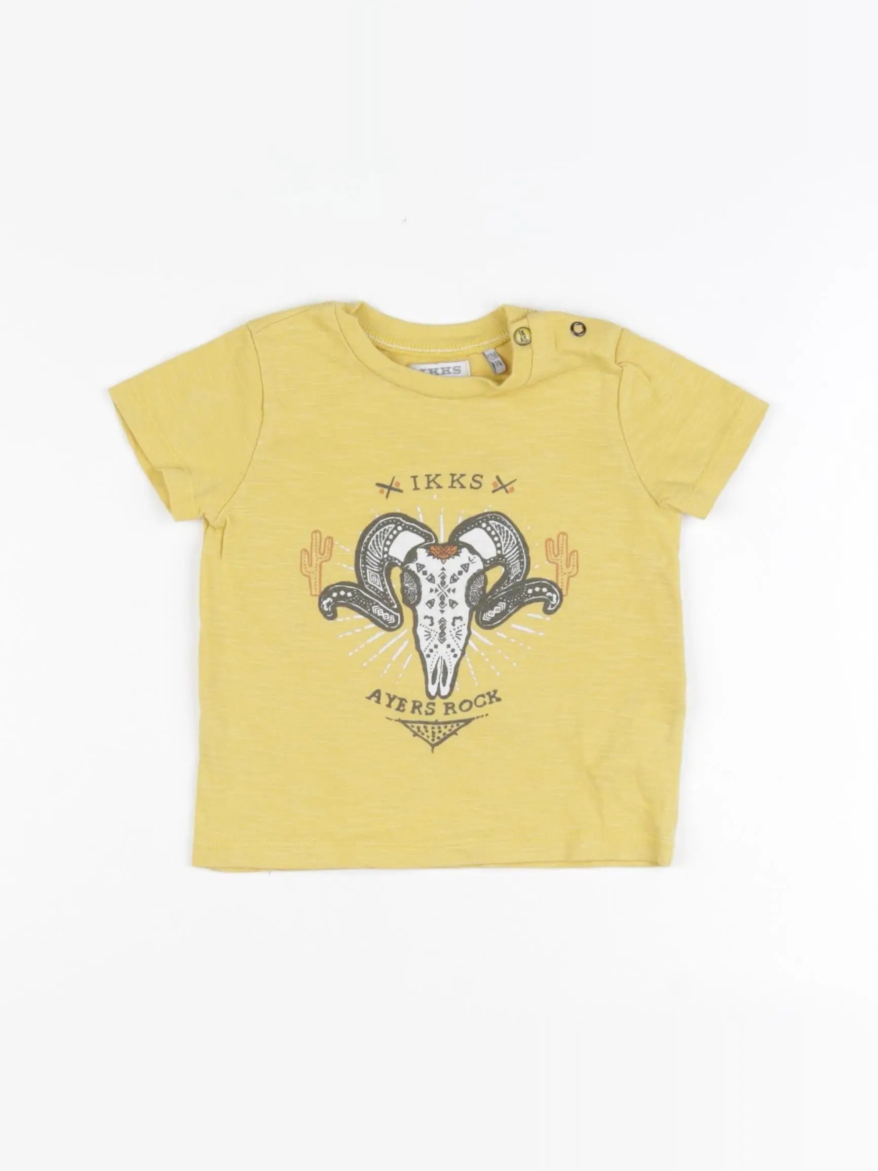 IKKS - tee-shirt jaune - 12 mois
