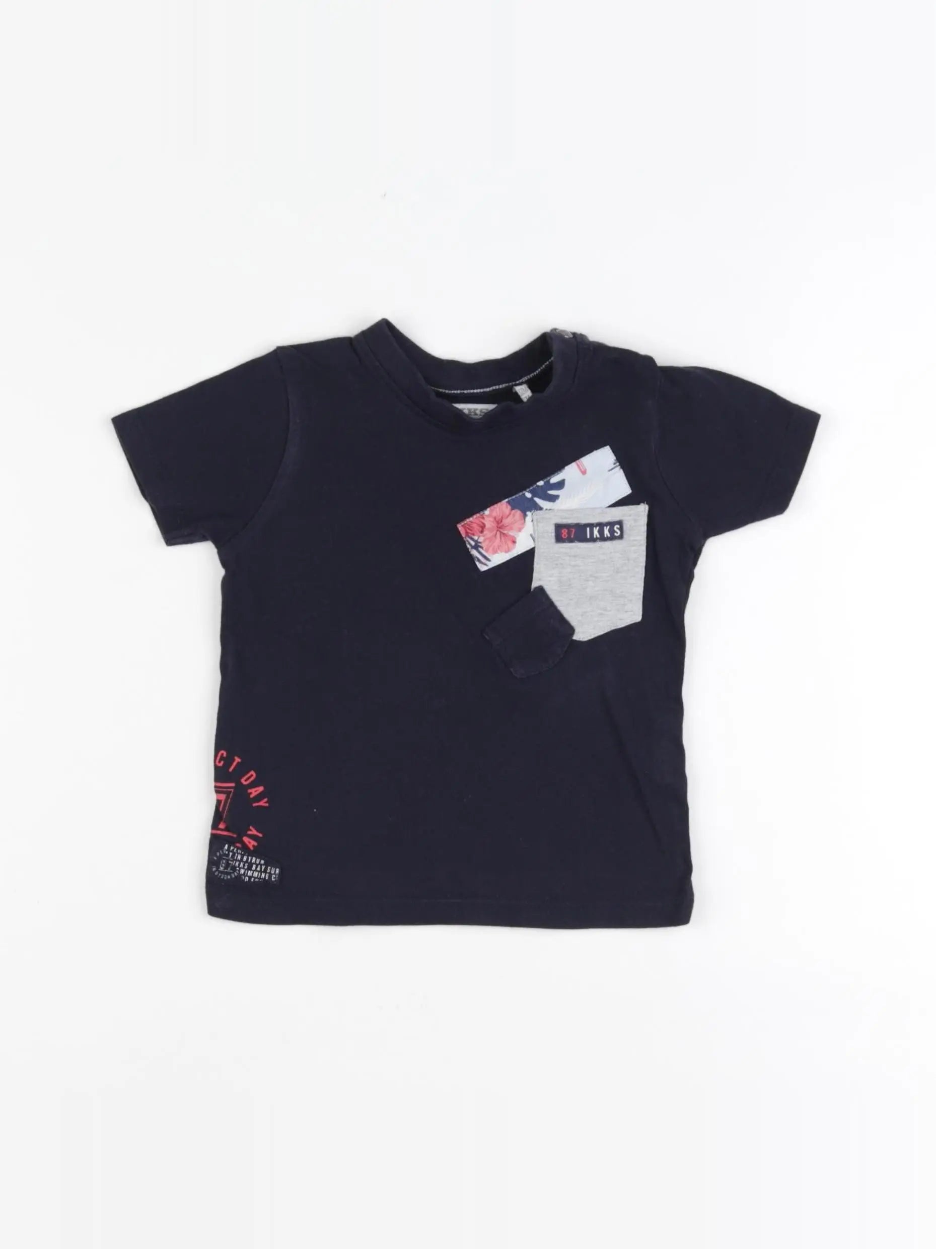 IKKS - tee-shirt bleu - 12 mois