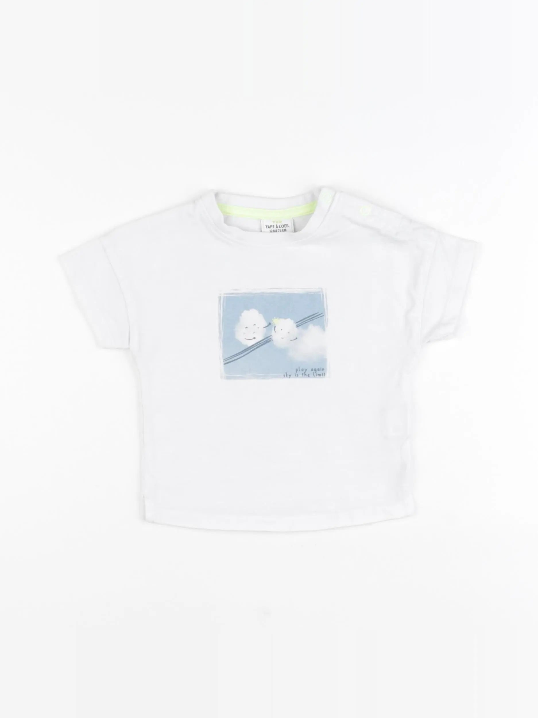 Tape à l'oeil - tee-shirt blanc - 12 mois