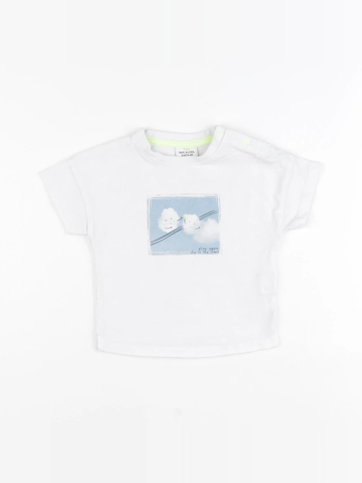 Tape à l'oeil - tee-shirt blanc - 12 mois