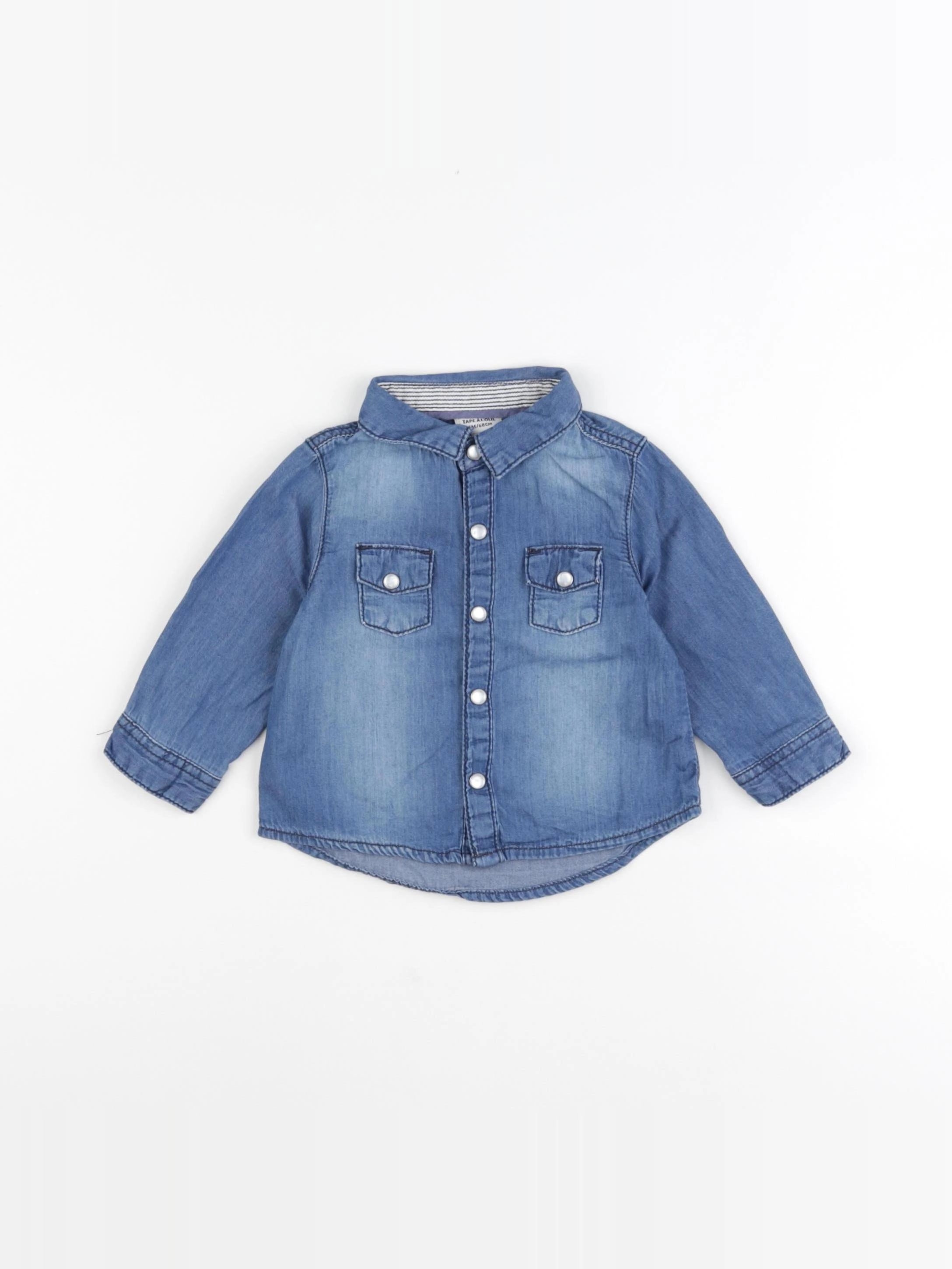 Tape à l'oeil - chemise bleu - 6 mois