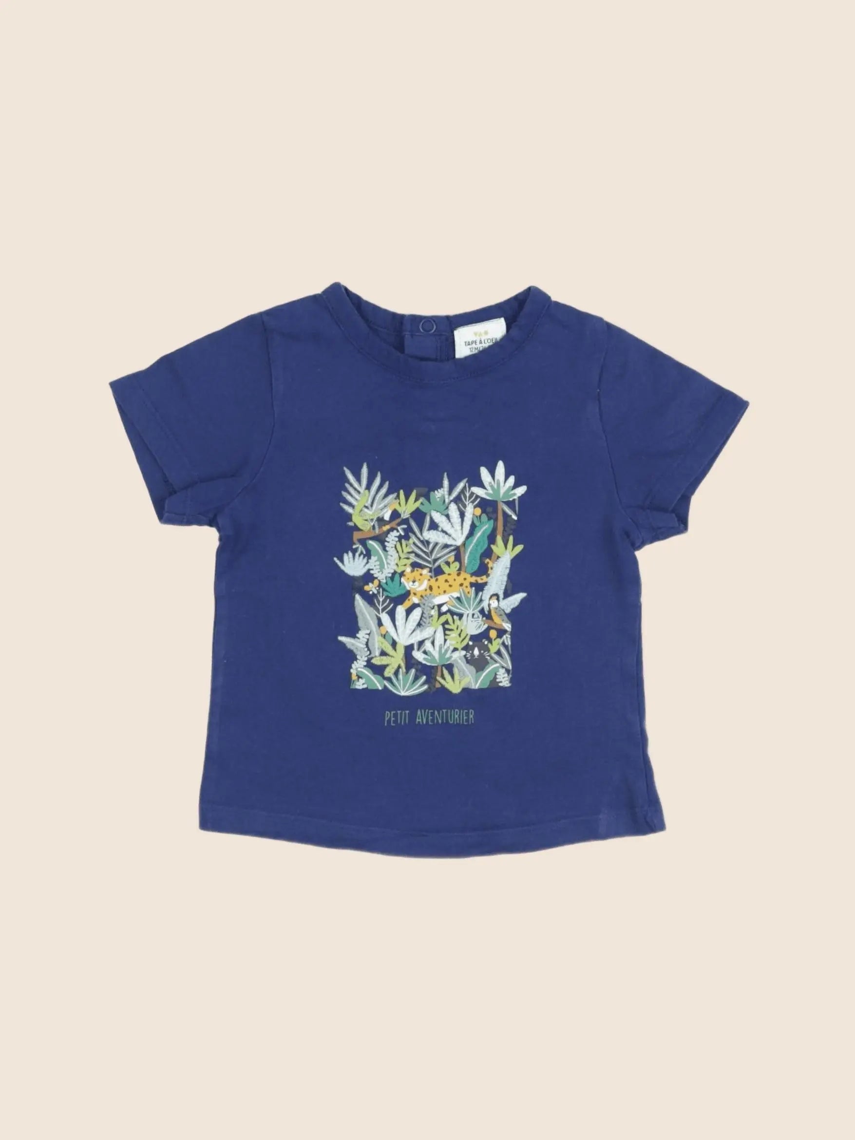 Tape à l'oeil - tee-shirt bleu - 12 mois