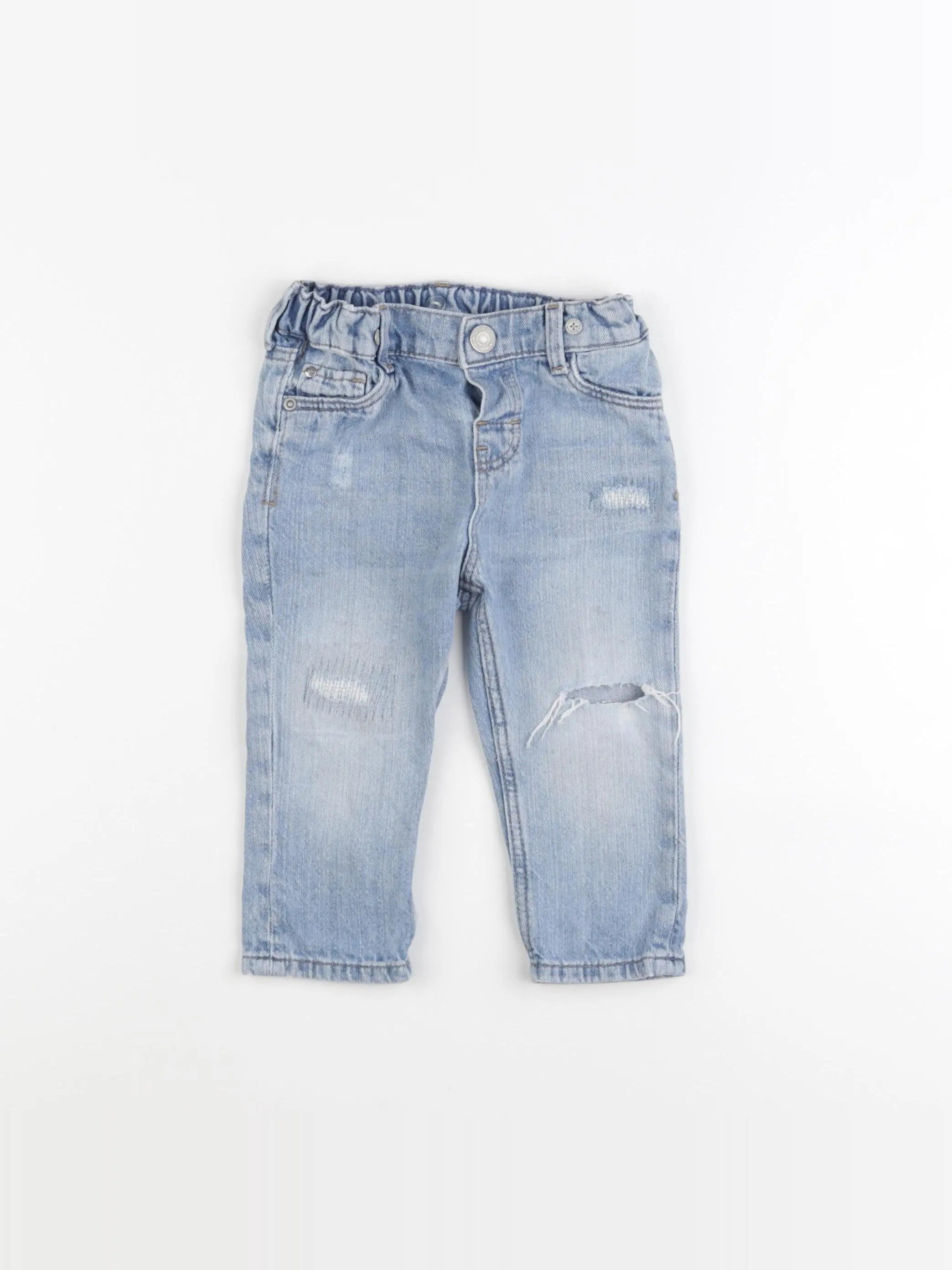 H&M - jean bleu - 9/12 mois