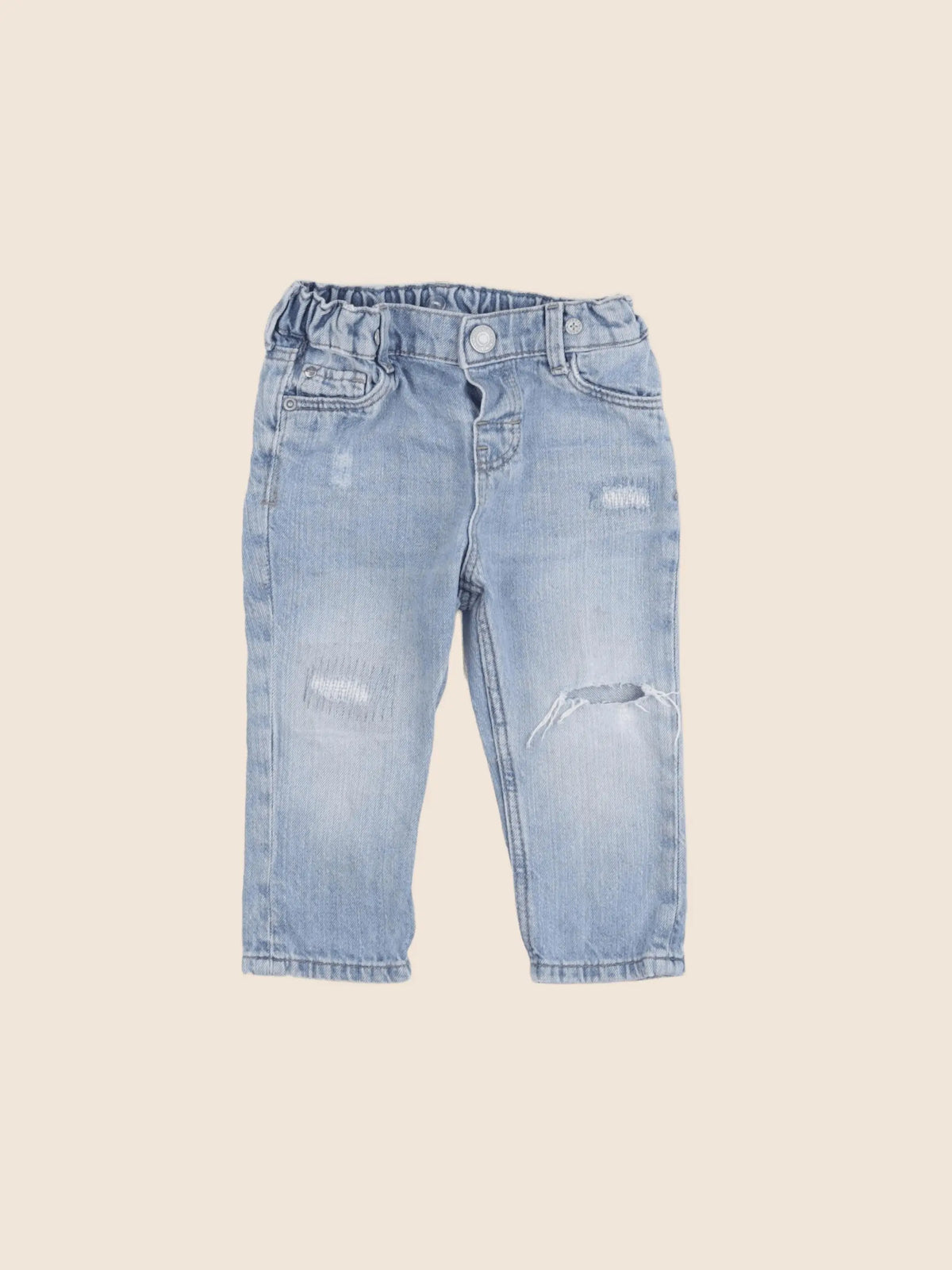 H&M - jean bleu - 9/12 mois